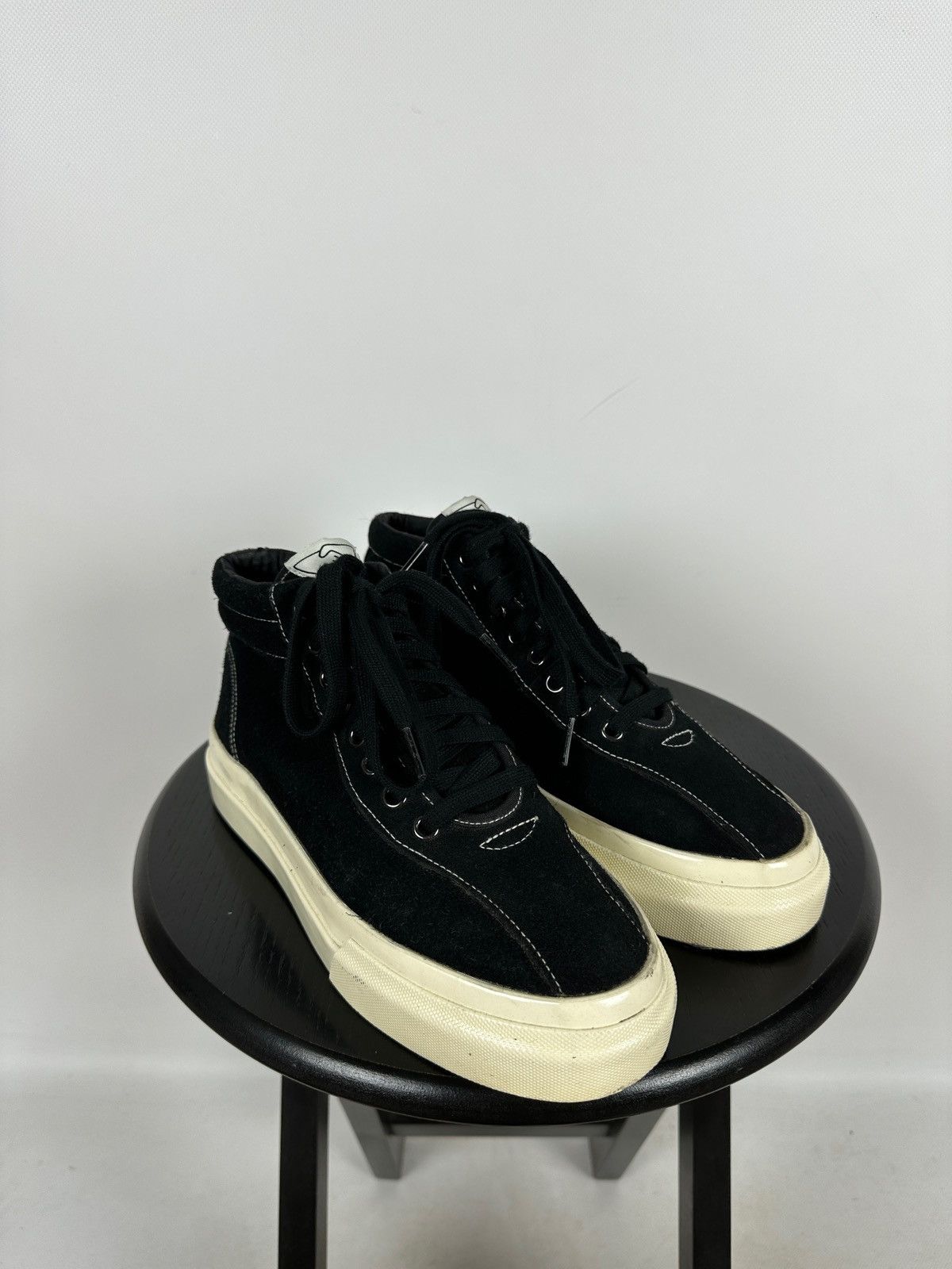Stepney Workers Club Stepney Workers Club Black Suede Hi-Top Sneakers Size US 7 / EU 40 - 3 Thumbnail