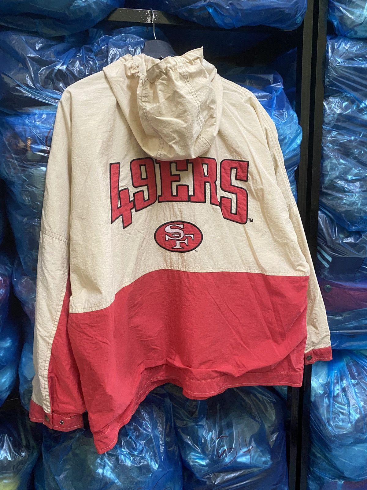 NFL Vtg San Francisco 49ers NFL Windbreaker Jacket East Point Size US L / EU 52-54 / 3 - 12 Thumbnail