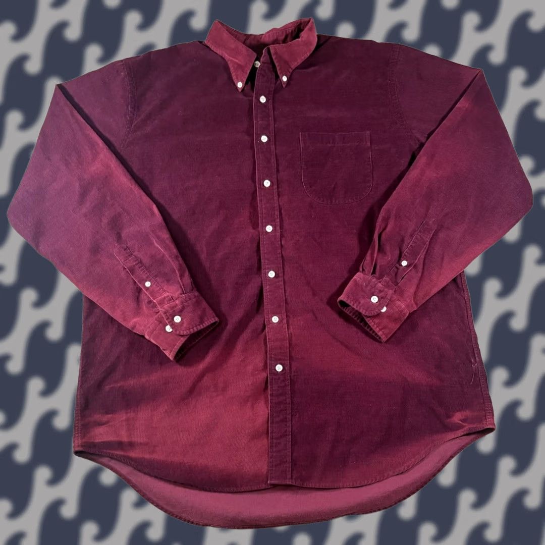 Lands' End VINTAGE Lands' End Chamois Red Button Down Shirt Cotton Tall XL 17-17.5 Men Big & Tall Button-Down Corduroy Pocket 90s Size US XL / EU 56 / 4 - 1 Thumbnail