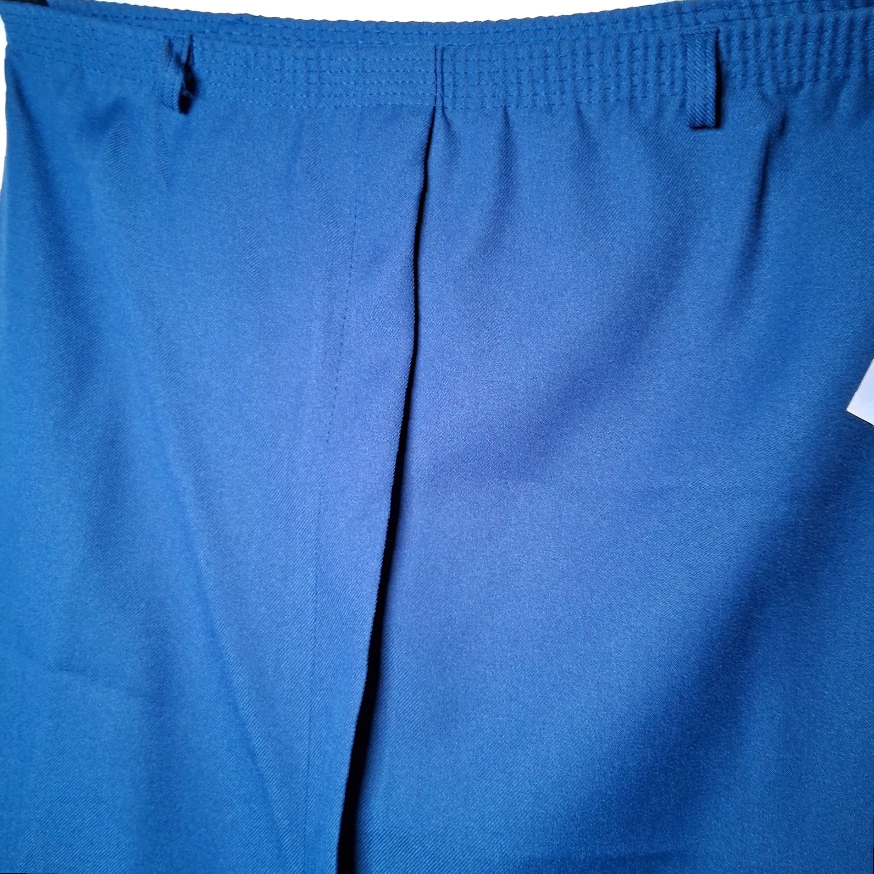 Vintage VINTAGE Cricket Lane Skirt Women Midi 16 Blue Polyester A-Line NOS 1980s Comfort Motion Regular Wool? Wait. Size 38" / US 16 / IT 52 - 5 Thumbnail
