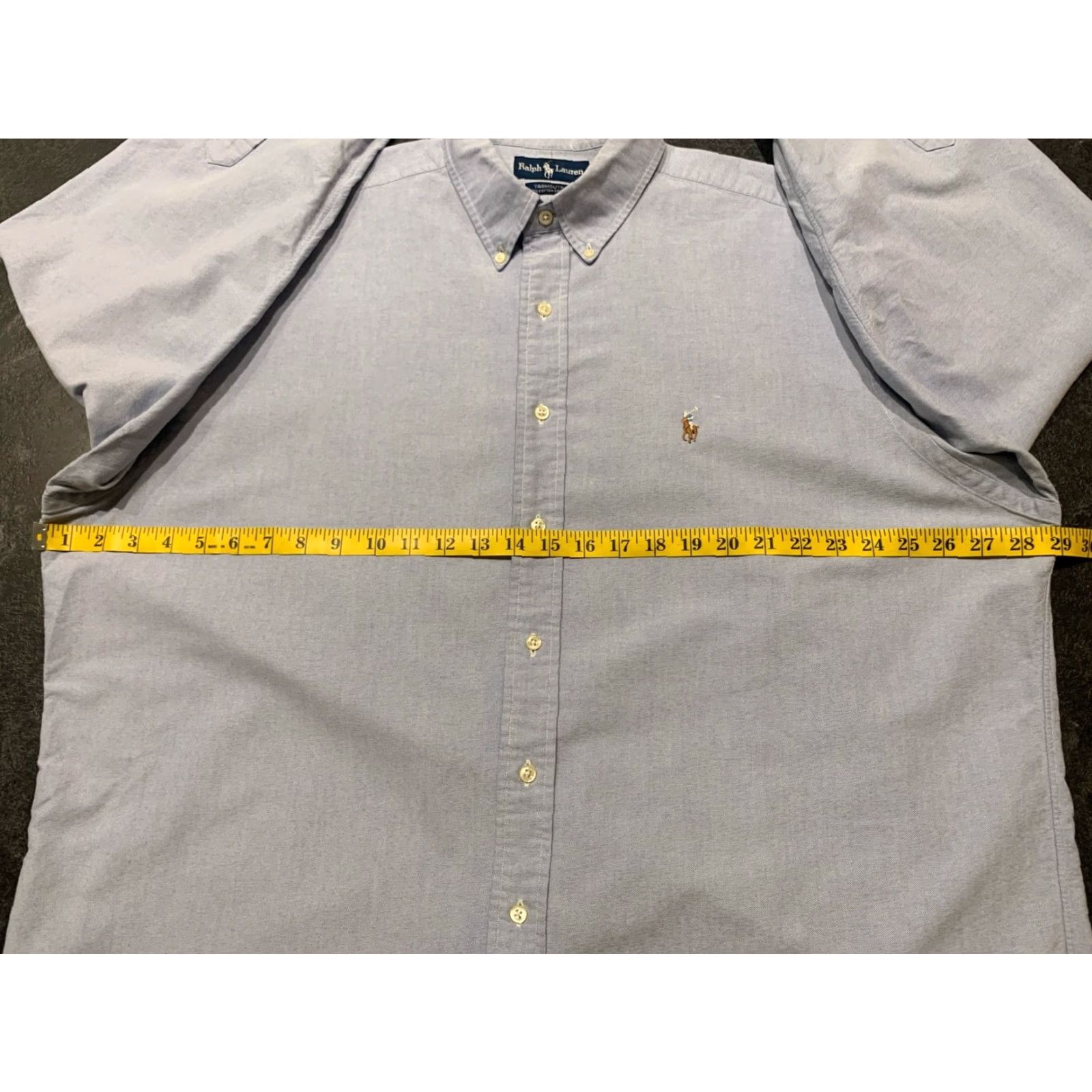 Ralph Lauren Ralph Lauren Men's Button-Down Shirt Long Sleeve Cotton Blue 17.5" Oxford Classic Casual Formal Size US XL / EU 56 / 4 - 7 Thumbnail
