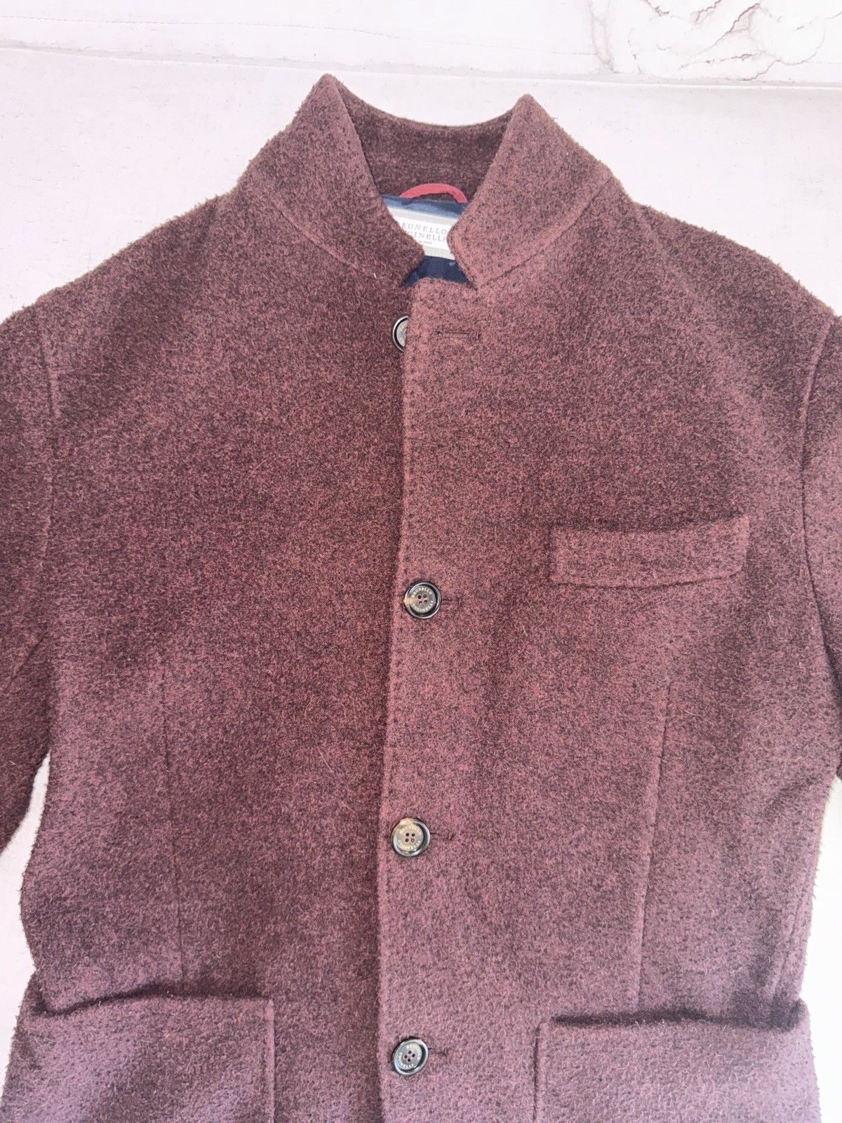 Brunello Cucinelli Brunello cucinelli burgundy wool jacket Size US S / EU 44-46 / 1 - 11 Thumbnail