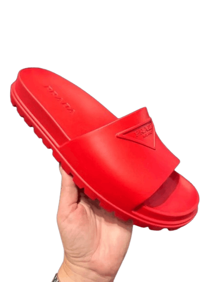 Prada o1B3y1r0226 Rubber Slides in Red Size US 11 / EU 44 - 1 Thumbnail