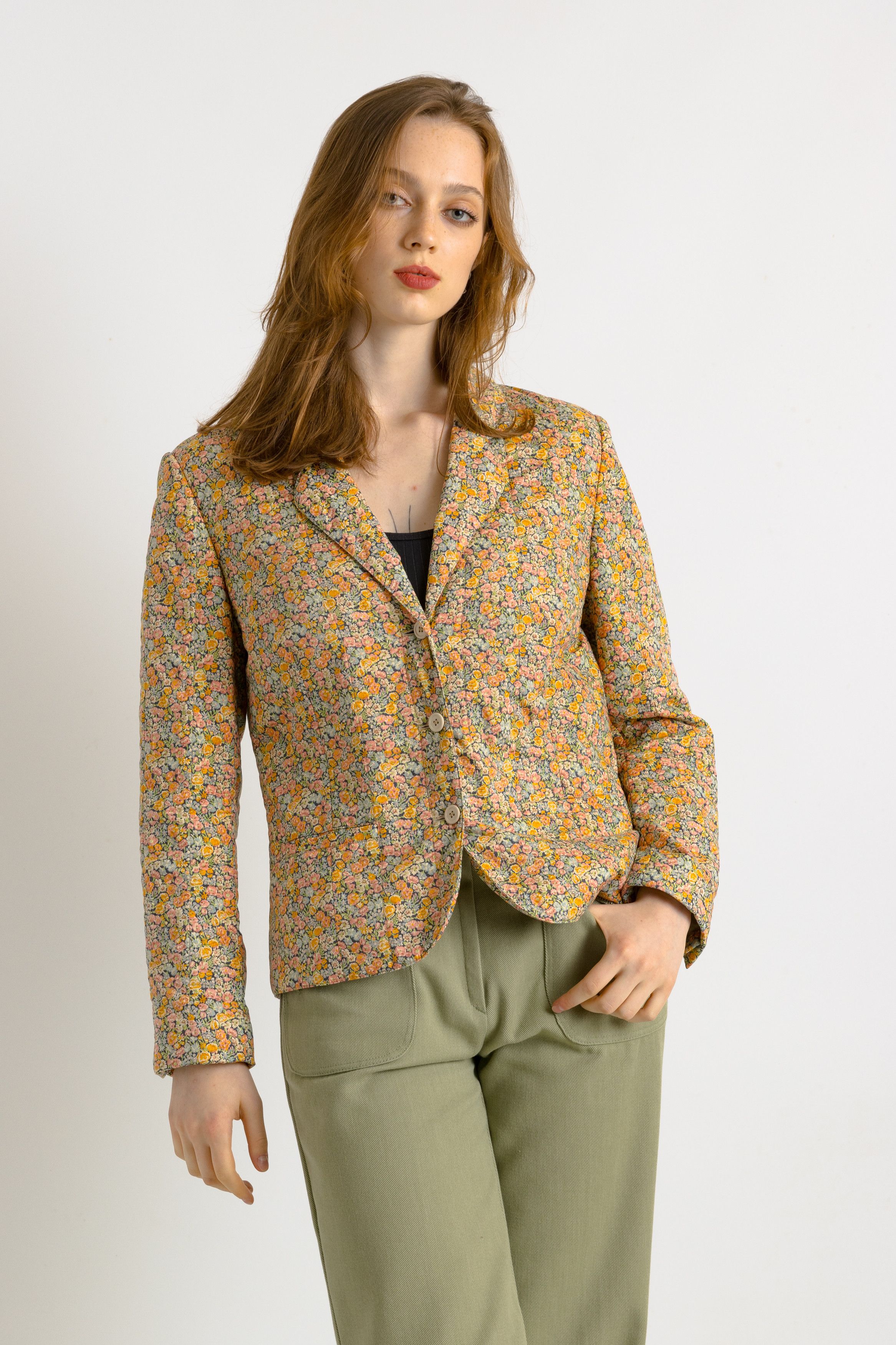 Bogner × Japanese Brand 90s Bogner Quilted Cropped Buttons Blazer 7492 Size M / US 6-8 / IT 42-44 - 5 Thumbnail