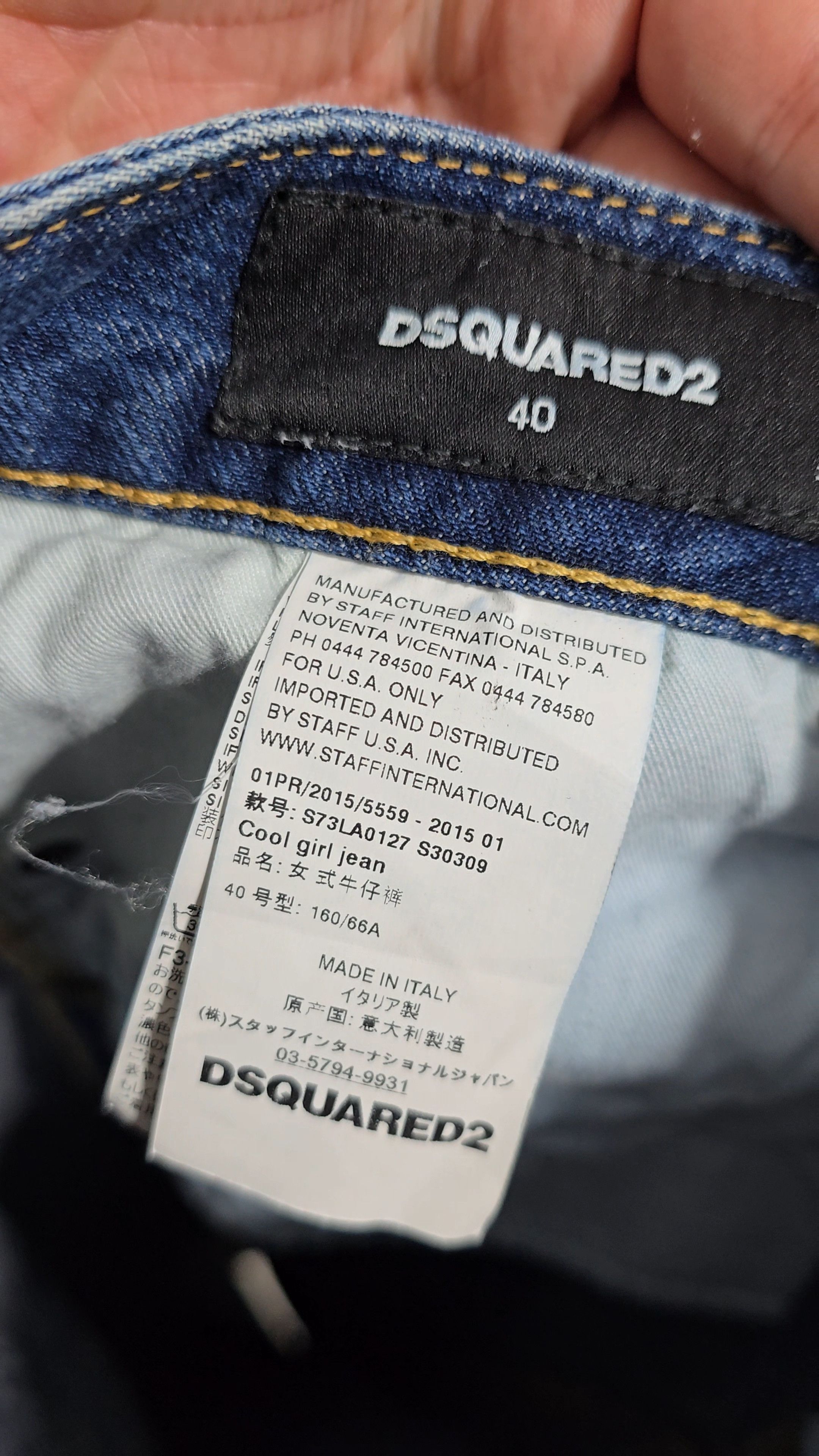 Dsquared2 Dsquared2 distressed jeans featuring a blue paint splatter Size 27" / US 4 / IT 40 - 10 Thumbnail