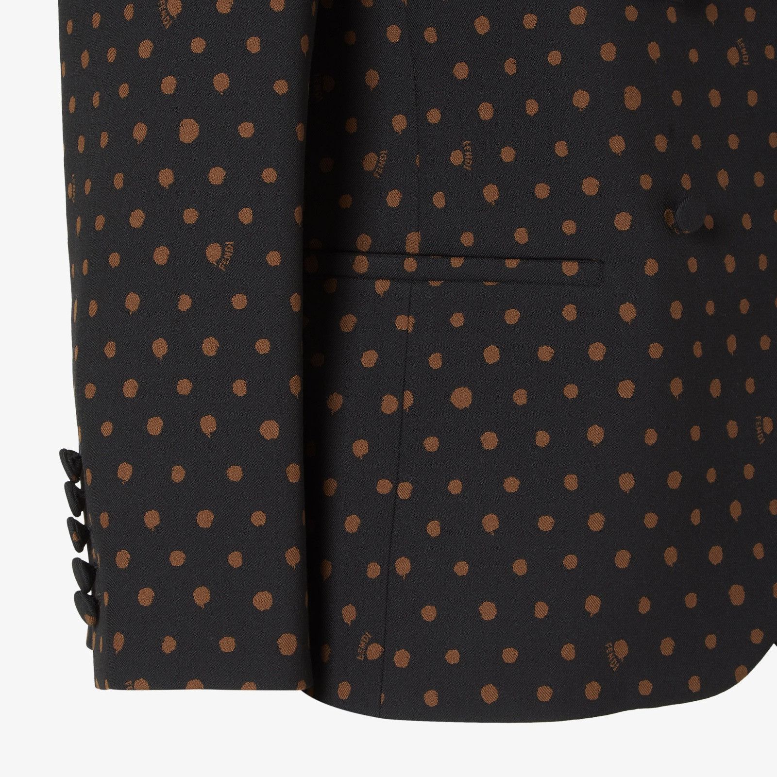 Fendi os11x0526 Polka Dots Jacket in Black Size S / US 4 / IT 40 - 2 Thumbnail