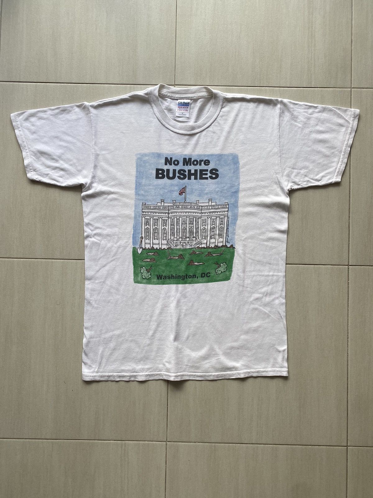 Vintage Vintage No More Bushes t shirt political humor Size US M / EU 48-50 / 2 - 1 Thumbnail