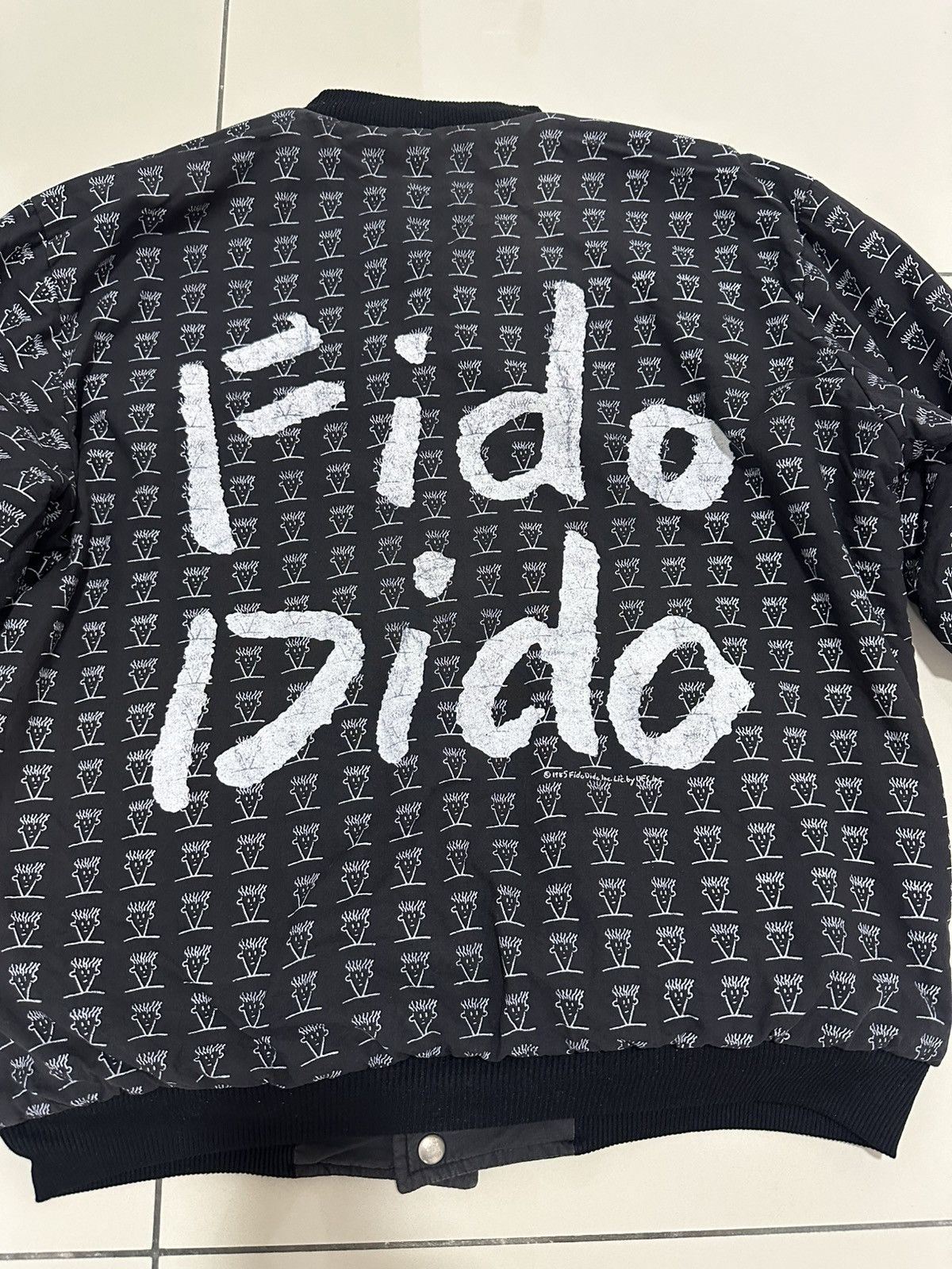 Vintage Vintage 80’s Fido Dido Reversible Bomber Jacket Design Size US L / EU 52-54 / 3 - 5 Thumbnail