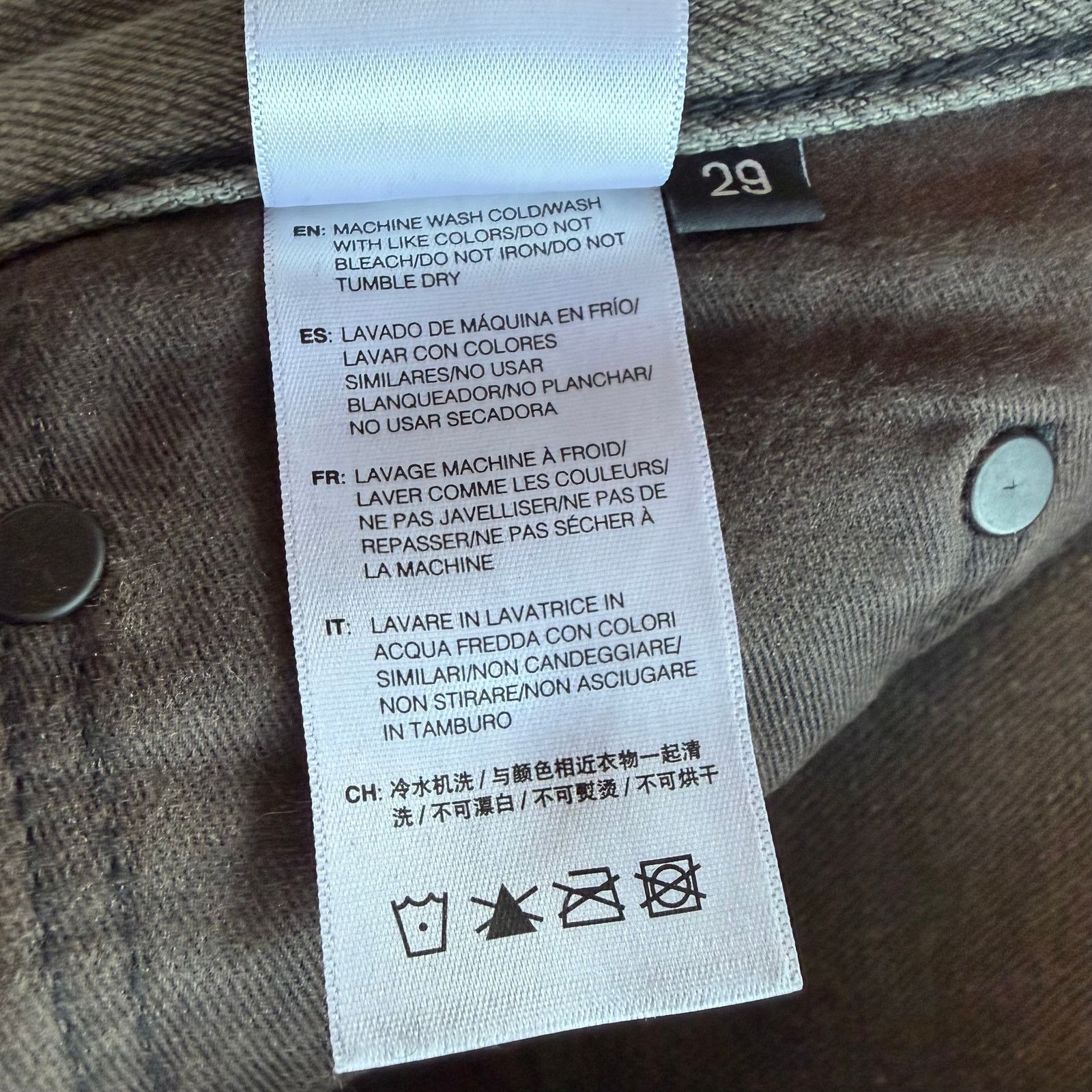 John Elliott JOHN ELLIOT: Men's "The Daze" Scribble Grey Jeans - 29 Size US 29 - 6 Thumbnail