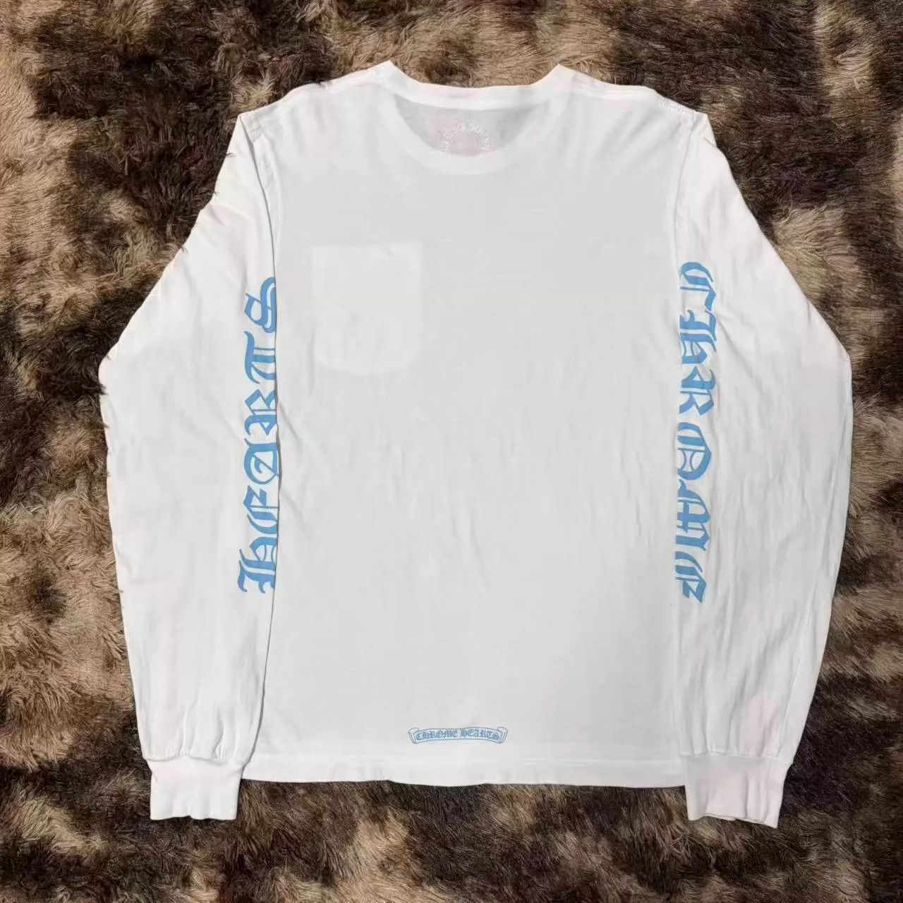 Chrome Hearts Chrome hearts baby blue miami horseshoe long sleeve