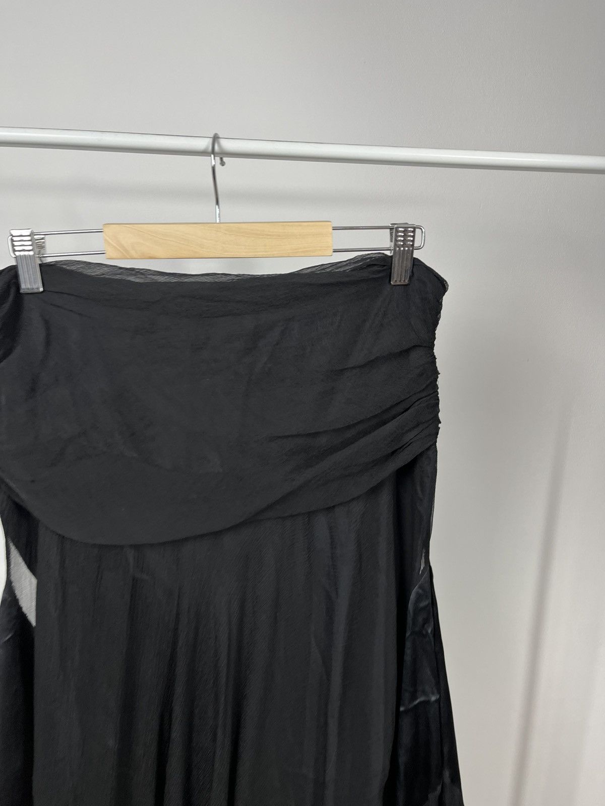 TWINSET Twin Set Simona Barbieri Silk Skirt Black Sheer Layered Size 32" / US 10 / IT 46 - 12 Thumbnail