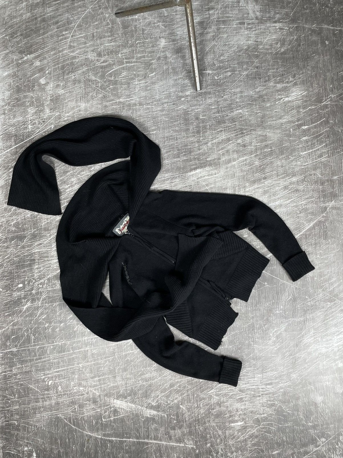 Japanese Brand Y2K Million Dollar Vintage Knit Zip Sweater Scarf Hoodie Size US S / EU 44-46 / 1 - 11 Thumbnail