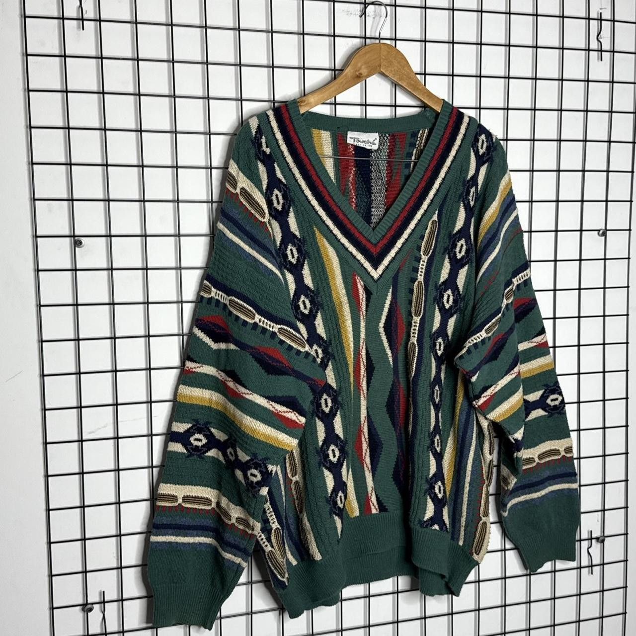Vintage Vintage 90s Coogi Style Jumper Cable Knit Retro Size US XL / EU 56 / 4 - 3 Thumbnail