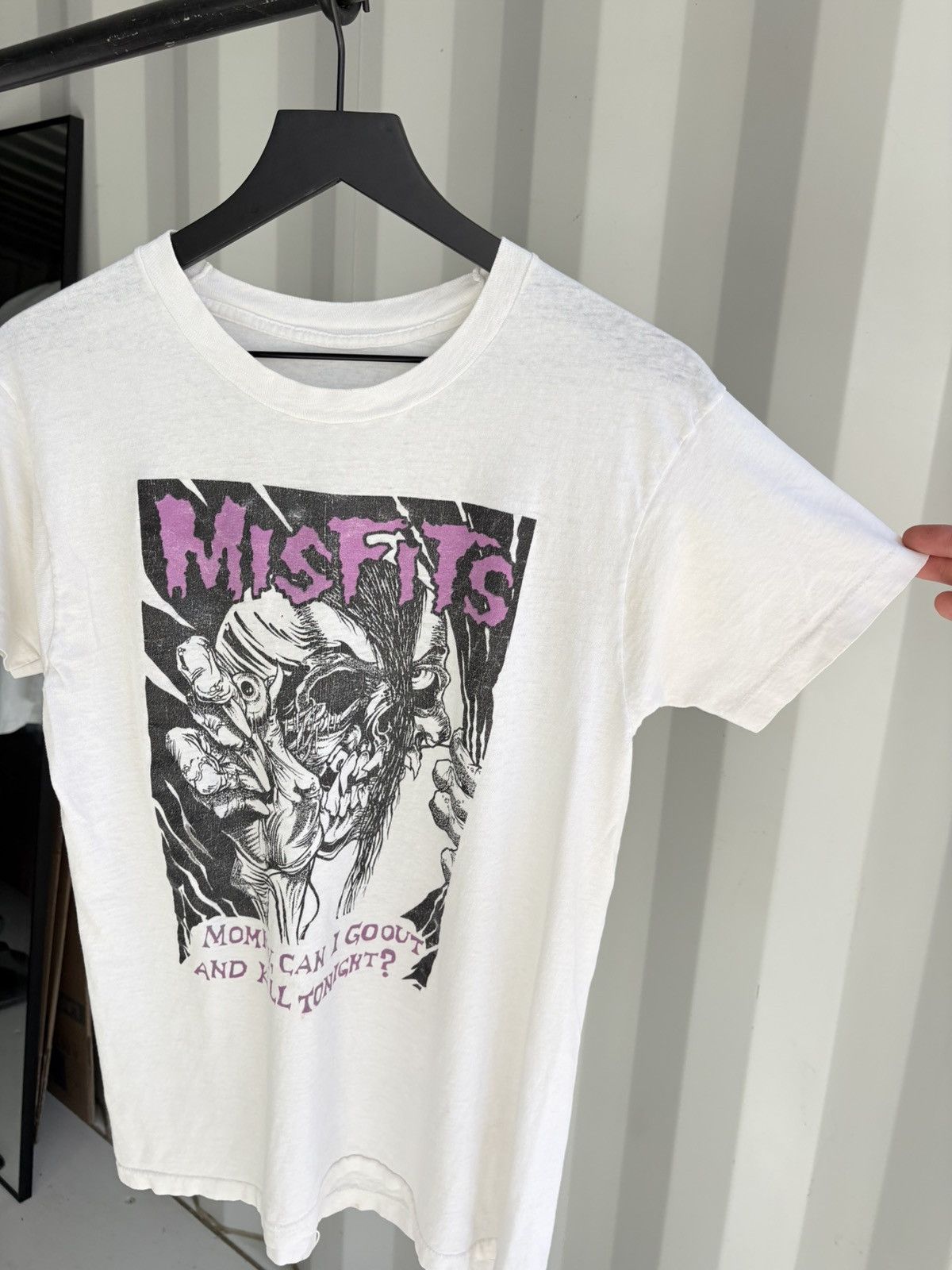Band Tees Vintage Misfits Can I Go Out Shirt Faded Distressed Grunge Size US L / EU 52-54 / 3 - 2 Thumbnail