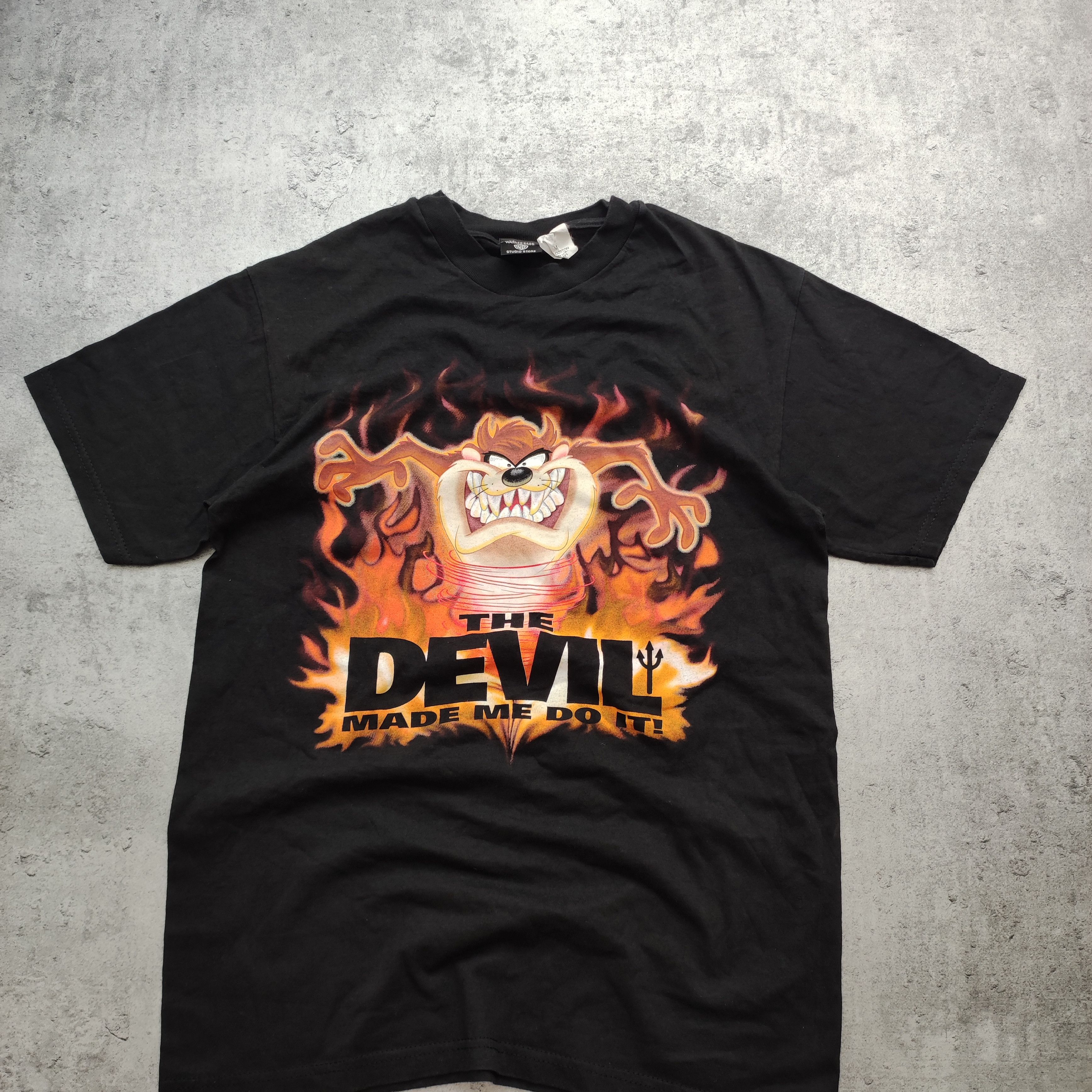 Vintage × Warner Bros RARE 90s 1998 OG Warner Bros The Devil Promo Tee Size US M / EU 48-50 / 2 - 2 Thumbnail