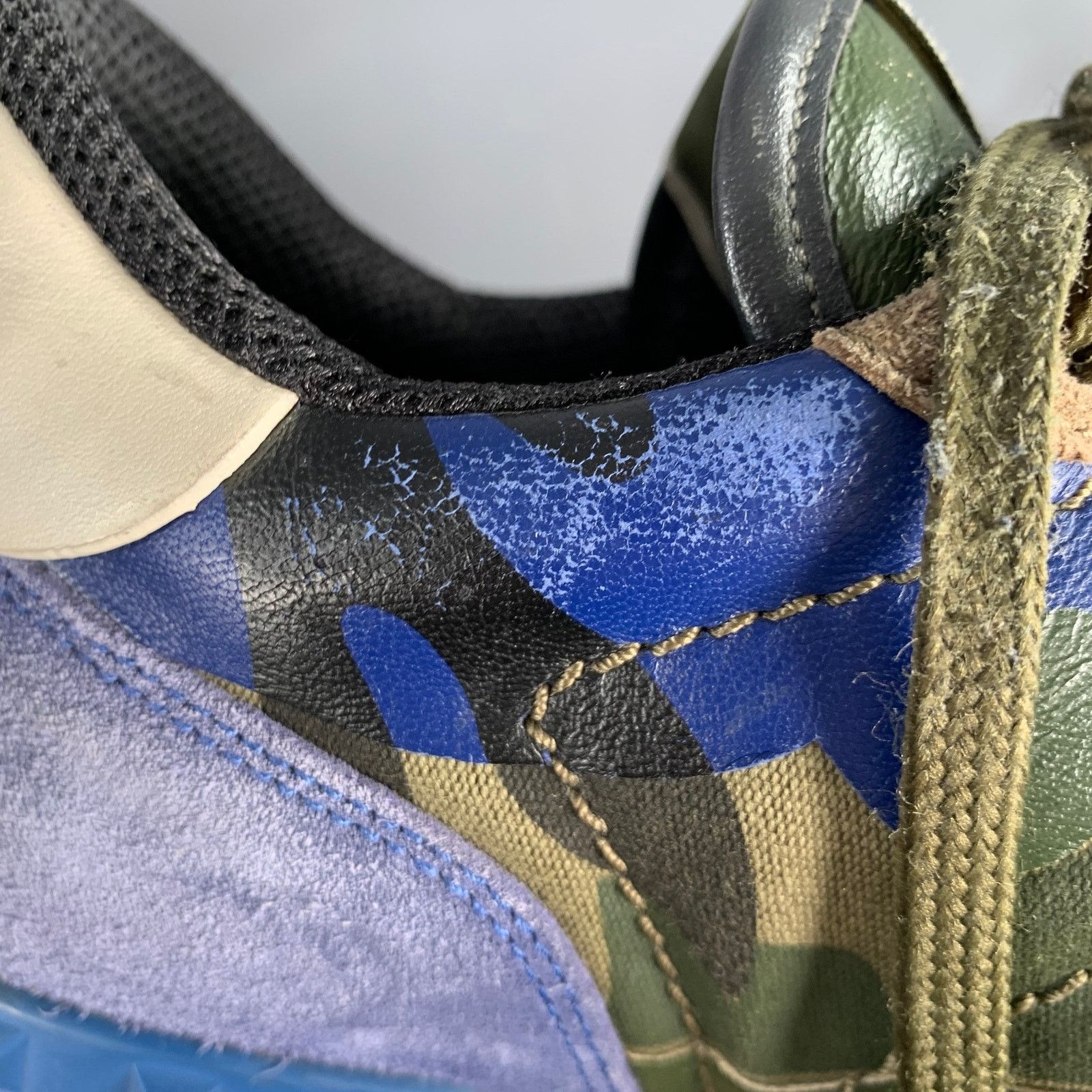 Valentino VALENTINO Blue Taupe Block Leather Rubber Sole Sneakers Size US 9.5 / EU 42-43 - 13 Thumbnail