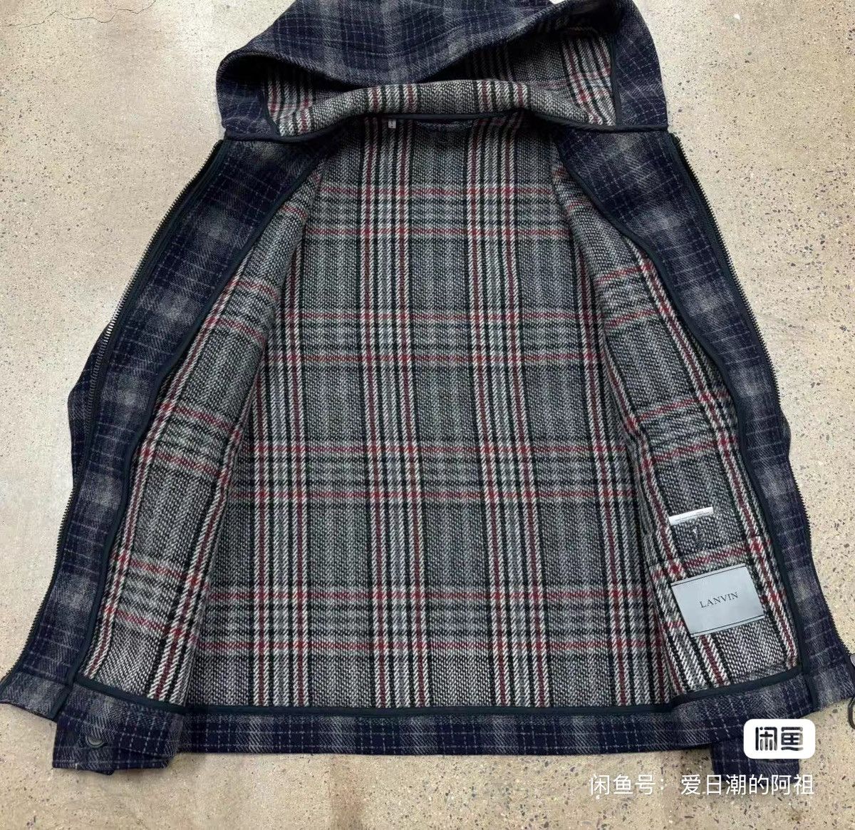 Lanvin Lanvin Check Hoodie Jacket ，size46（M-L） Size US M / EU 48-50 / 2 - 6 Thumbnail