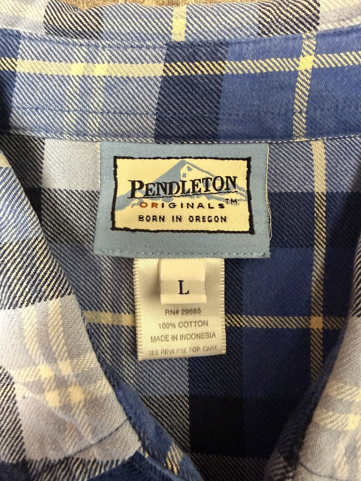 Pendleton Pendleton Board Shirt Blue Yellow Plaid Flannel Button Size US S / EU 44-46 / 1 - 4 Thumbnail