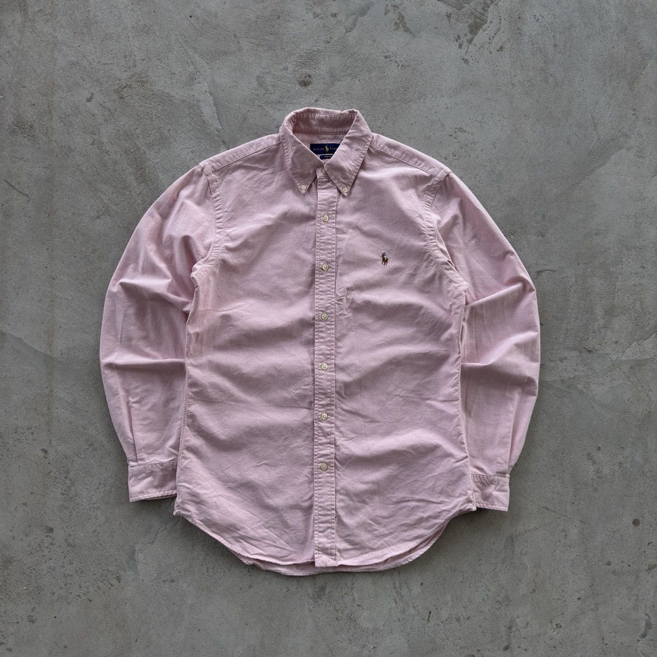 Polo Ralph Lauren Vintage Ralph Lauren Pink Oxford Slim Fit Shirt Pony Logo M Size US M / EU 48-50 / 2 - 1 Thumbnail