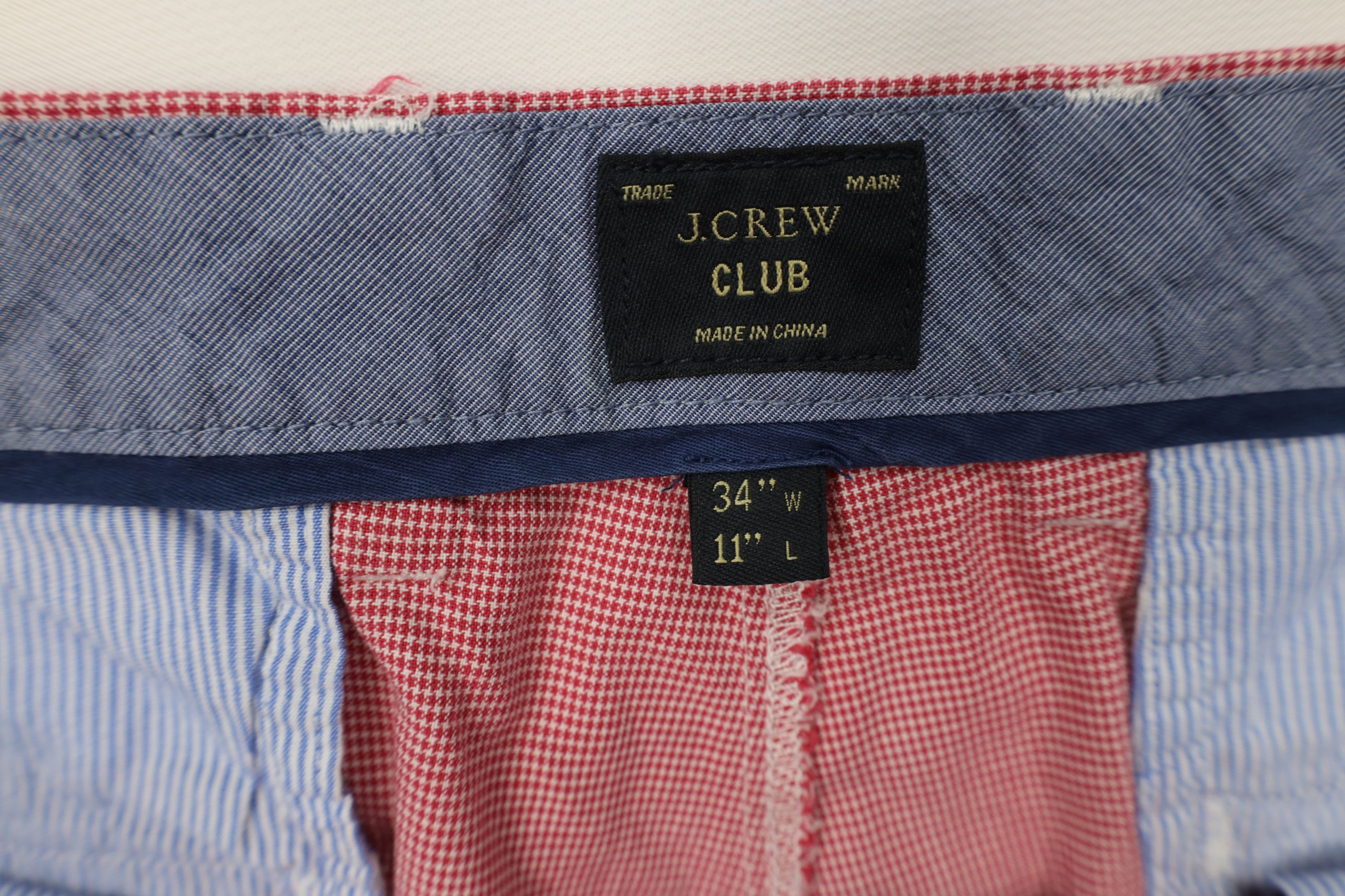 J.Crew J Crew Club Houndstooth Golf Golfing Chino Shorts Red Cotton Size US 34 / EU 50 - 7 Thumbnail
