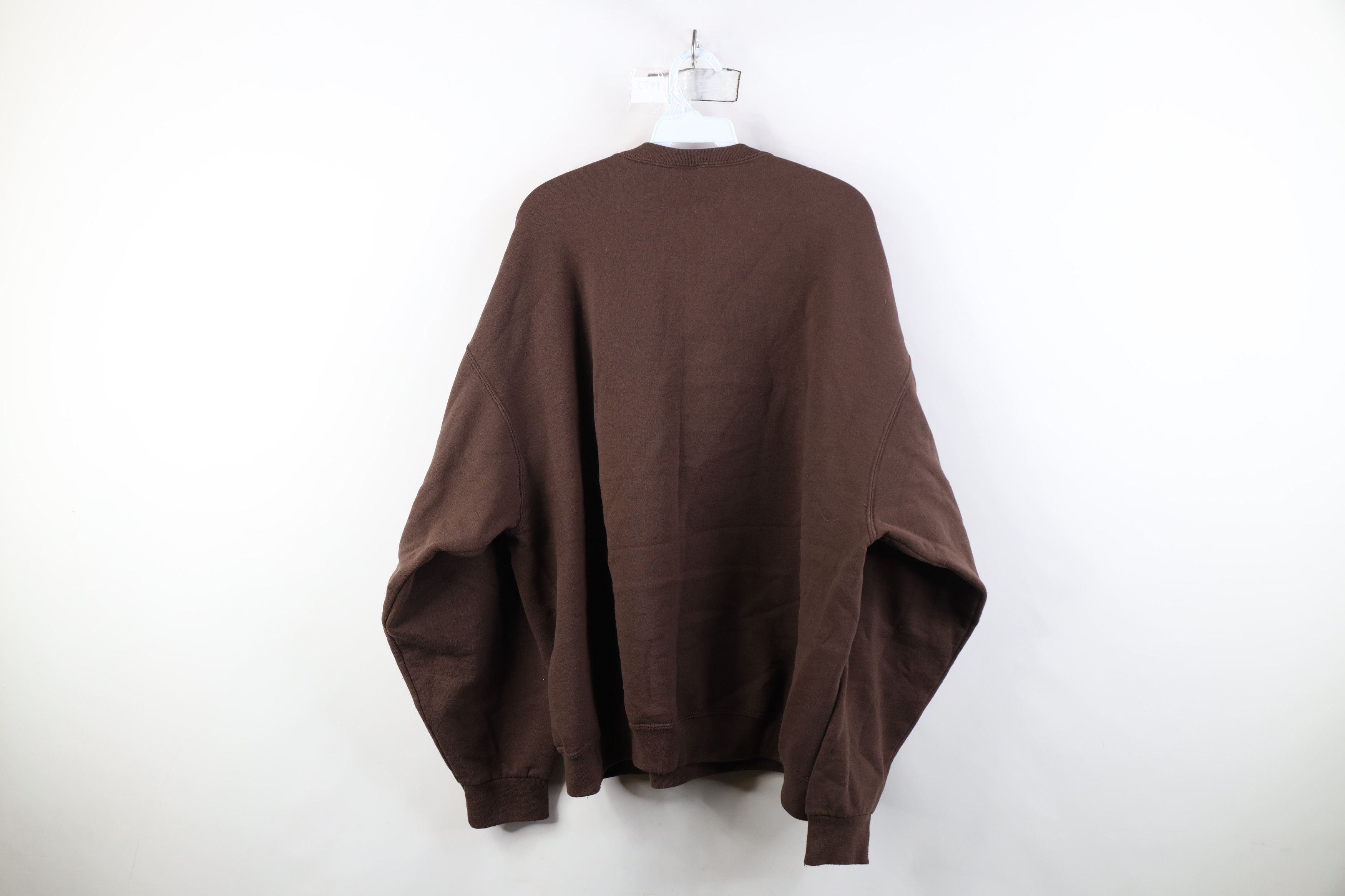 Vintage Vintage 90s Y2K Streetwear Crewneck Sweatshirt Chocolate Size US XXL / EU 58 / 5 - 6 Thumbnail