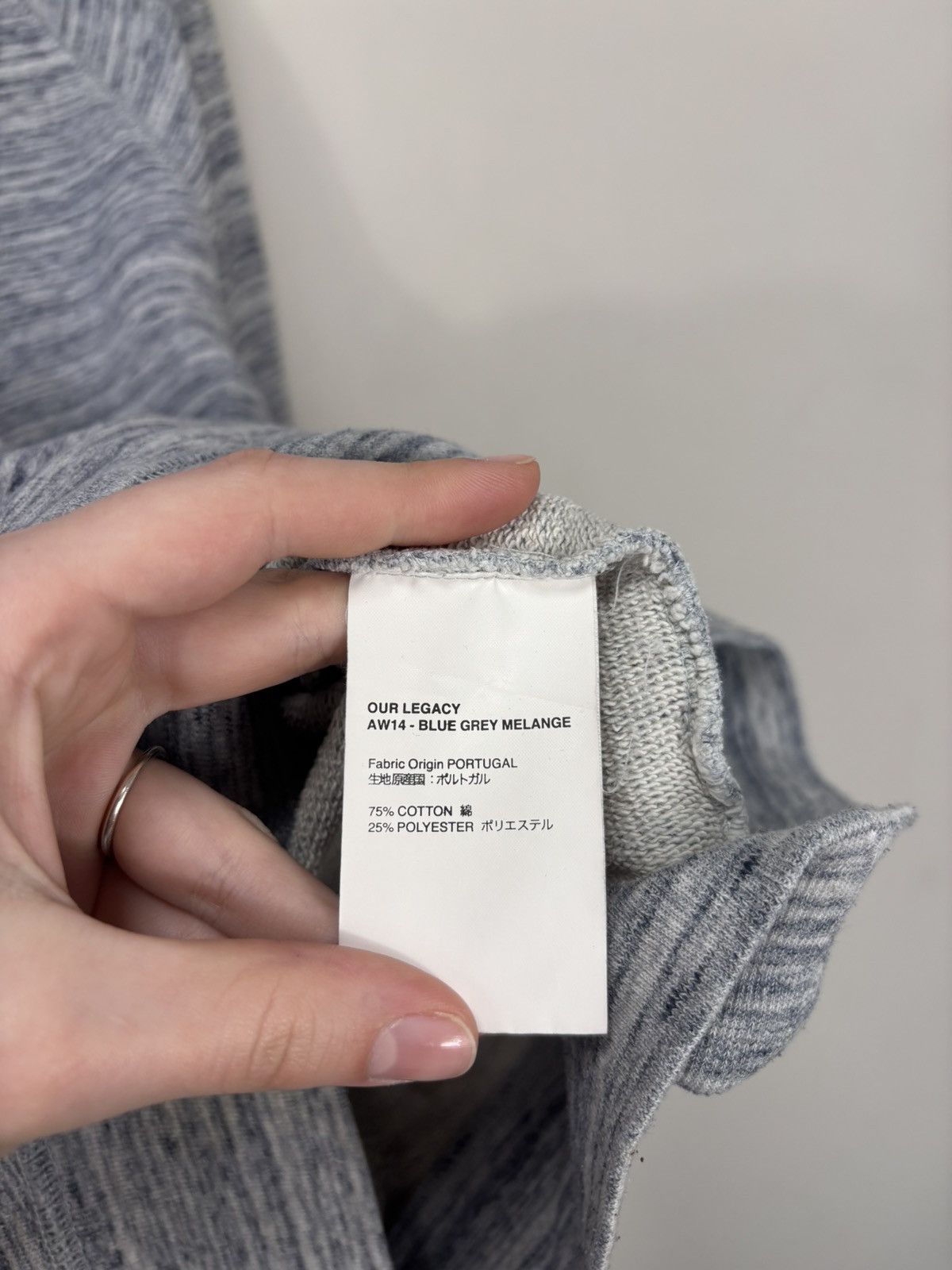 Our Legacy Our Legacy AW14 Blue Grey Melange Sweatshirt Pullover Size US L / EU 52-54 / 3 - 11 Thumbnail
