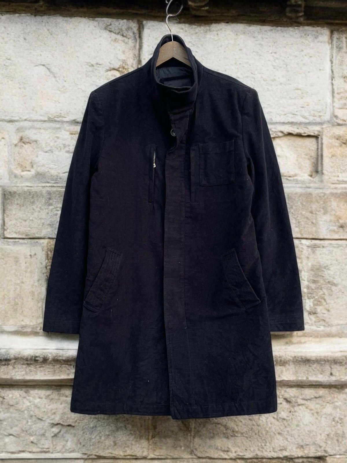 Zara ZARA MAN SUPER BLACK VELVET COAT/JACKET Size US L / EU 52-54 / 3 - 1 Thumbnail