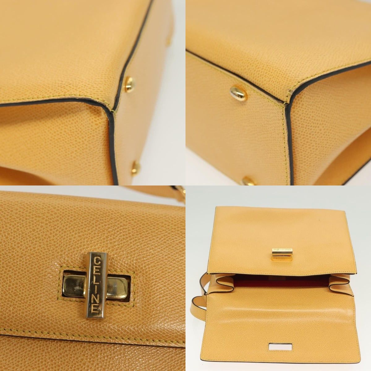 Celine CELINE Hand Bag Leather Yellow Size ONE SIZE - 11 Thumbnail