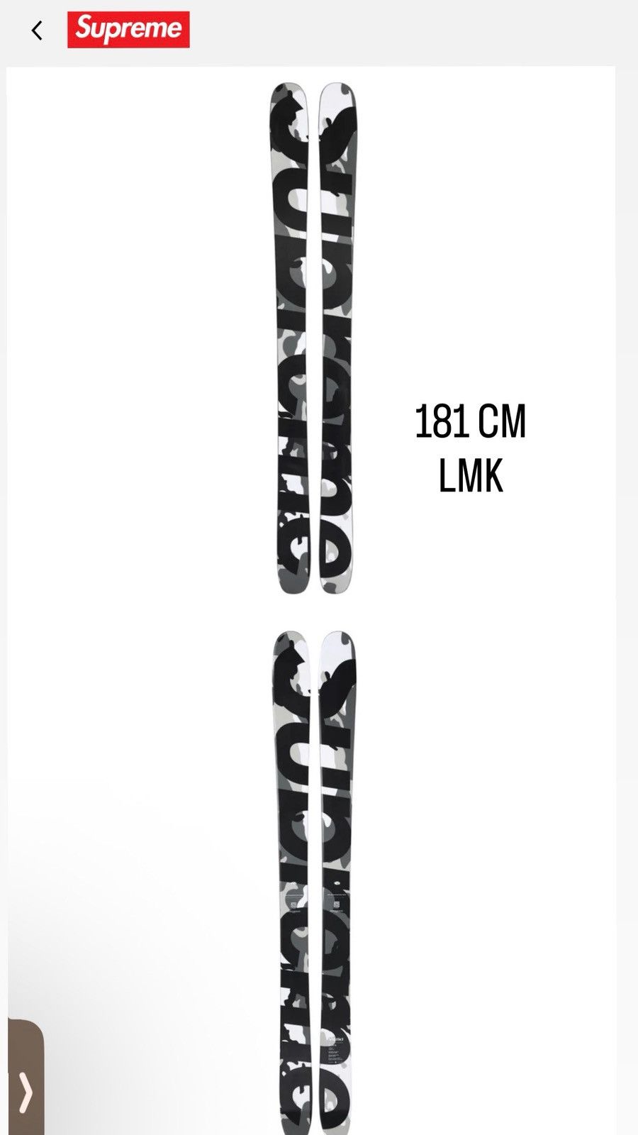 Supreme Supreme Volk skis 181CM Size 32 - 3 Thumbnail