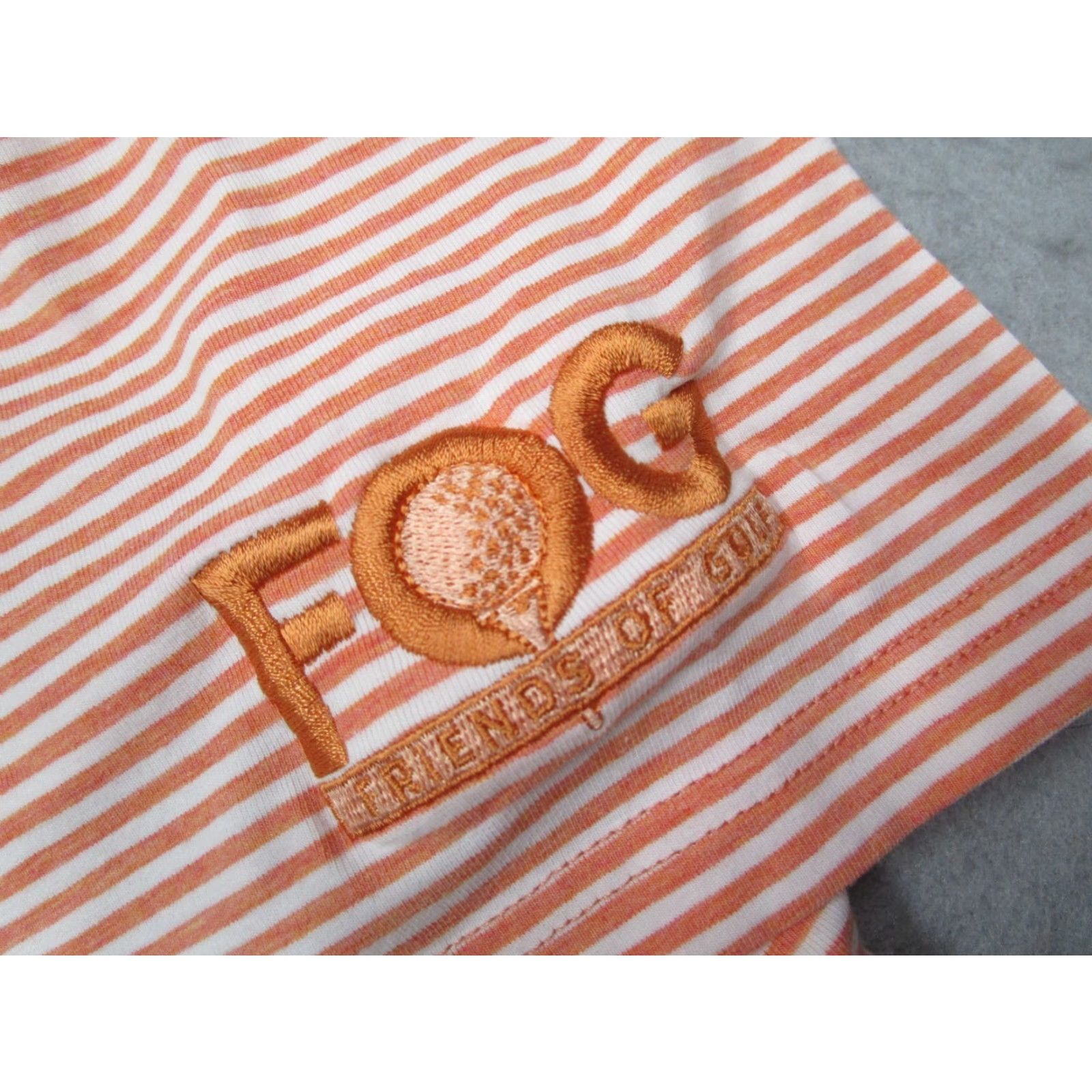 johnnie-O VINTAGE Johnnie O Polo Shirt Mens XL Orange Striped Golf Casual Sports Logo FOG Size US XL / EU 56 / 4 - 4 Thumbnail