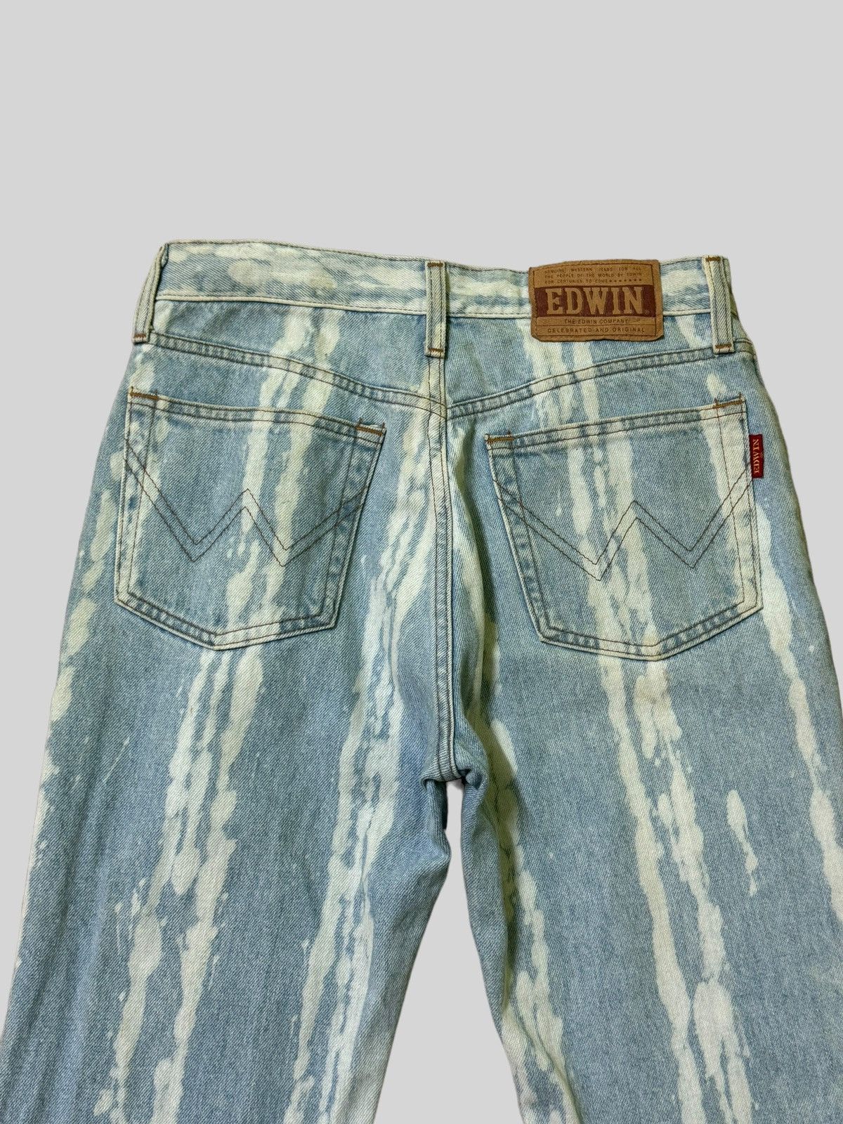 Edwin × If Six Was Nine × Vintage Vintage Edwin Acid Wash Flare Jeans Size US 27 - 8 Thumbnail