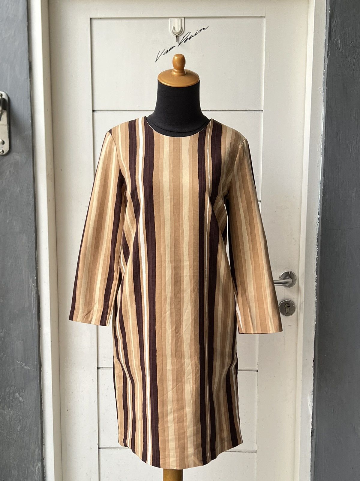 Marimekko MARIMEKKO Striped Midi Dress Size XS / US 0-2 / IT 36-38 - 1 Thumbnail