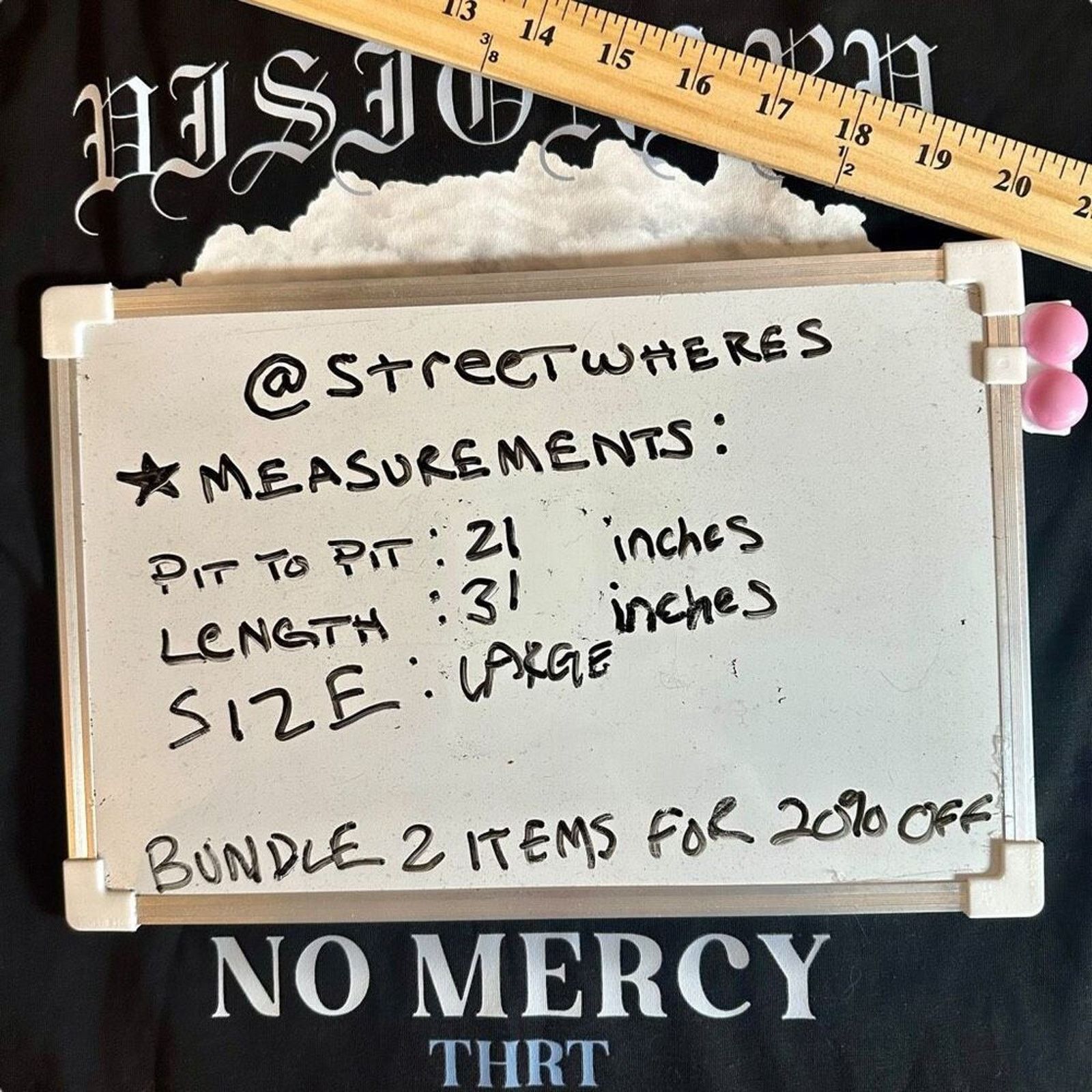 Other THRT Denim No Mercy Visionary T-shirt Men’s L - Streetwear Size US L / EU 52-54 / 3 - 7 Thumbnail
