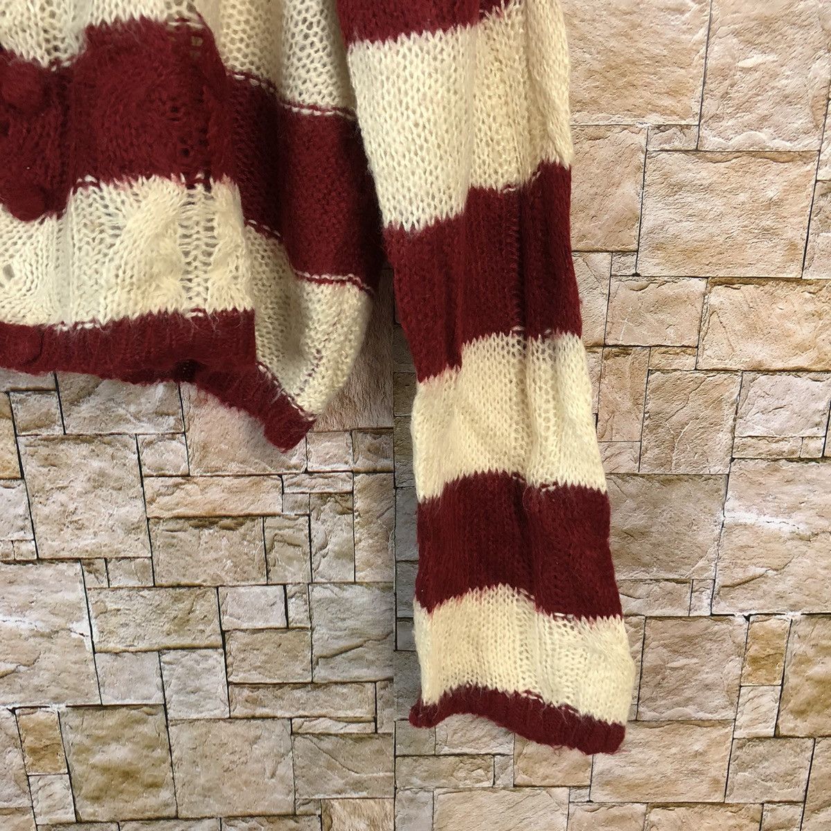 Homespun Knitwear × Japanese Brand × Solid and Striped Anne Basket Stripe Red Knitwear #A845 Size M / US 6-8 / IT 42-44 - 8 Thumbnail