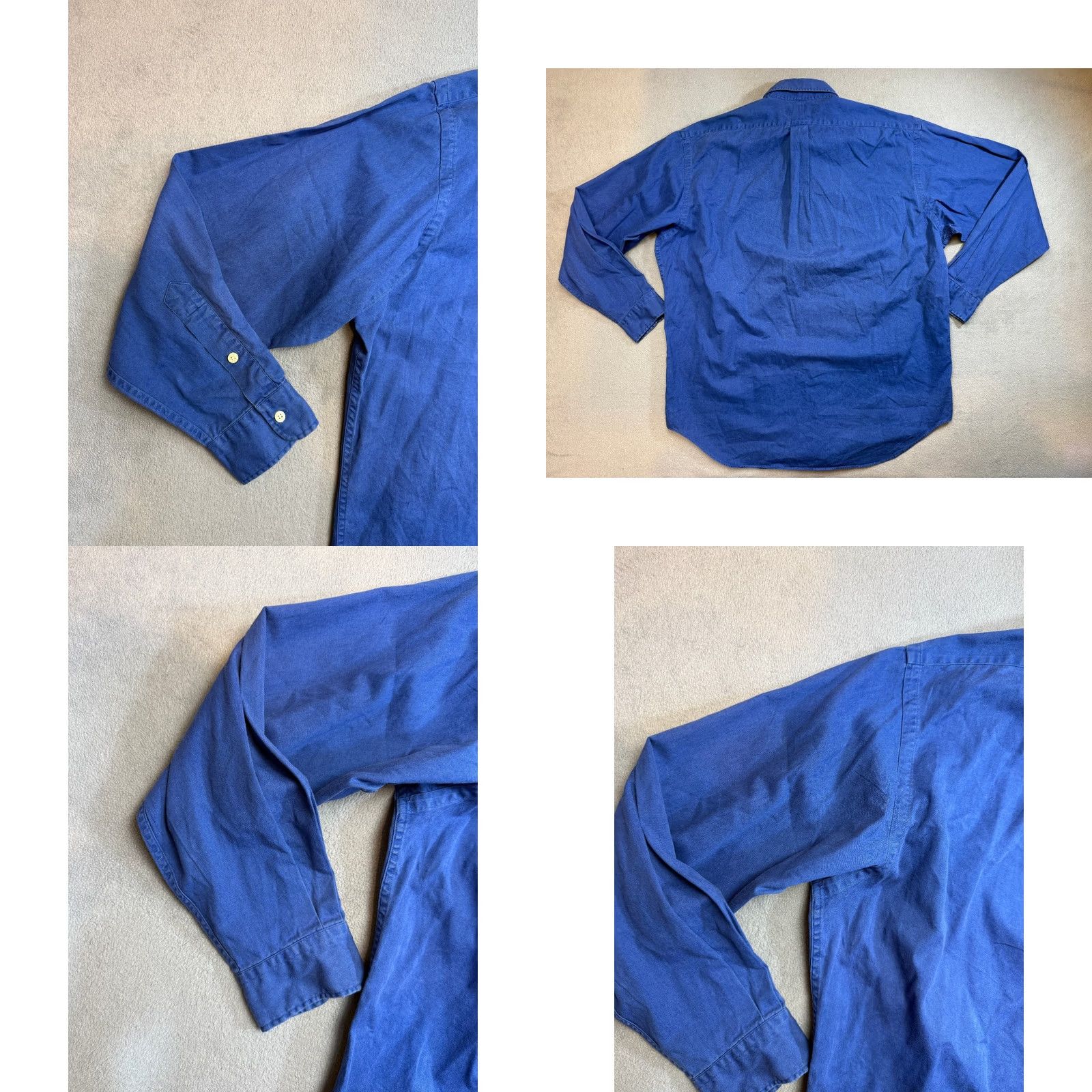 Polo Ralph Lauren VINTAGE Polo Ralph Lauren Workshirt Button-Up Shirt Men L Blue Cotton Size US L / EU 52-54 / 3 - 10 Thumbnail
