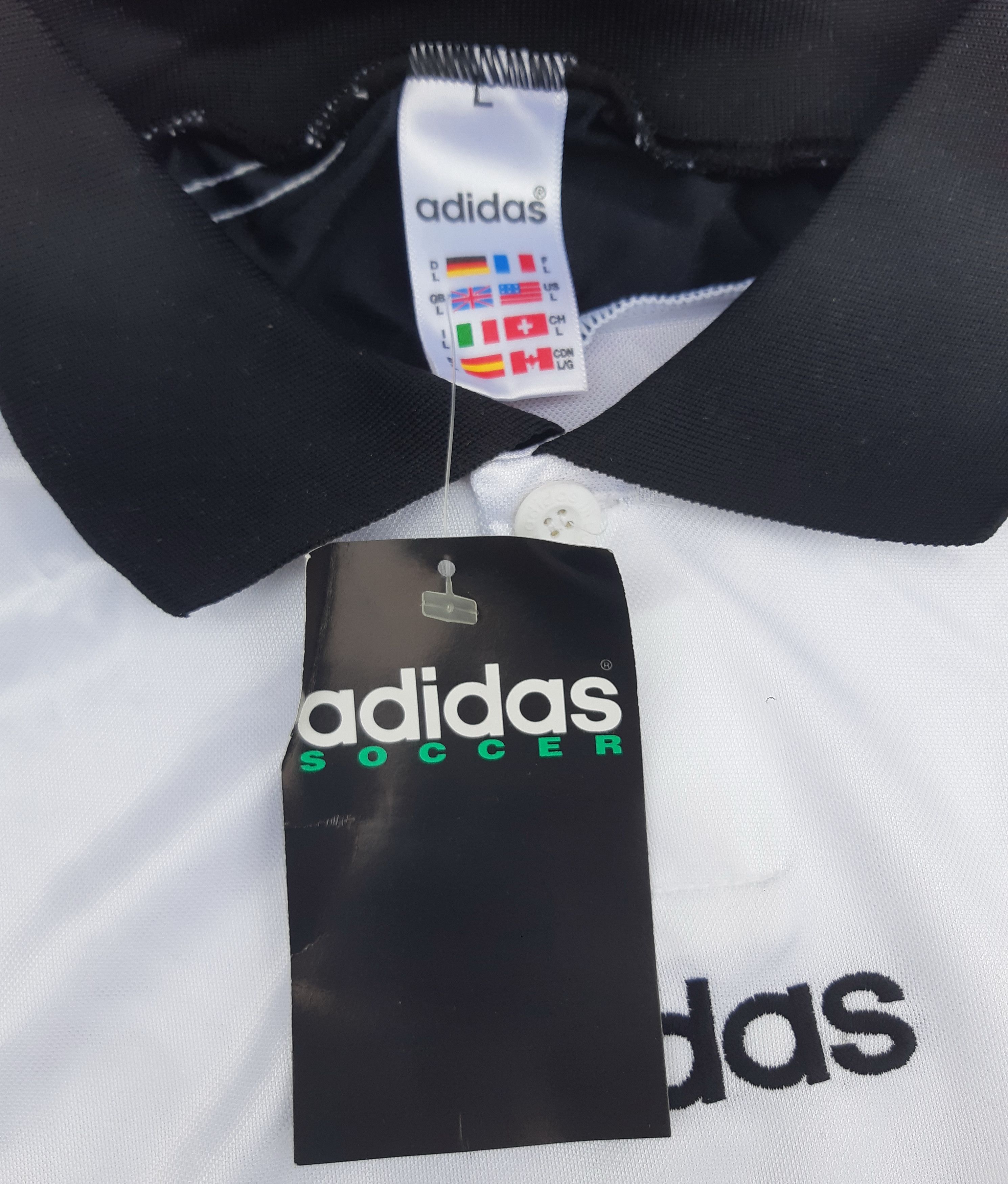 Adidas Vintage 90s ADIDAS Soccer Jersey made in England size L NWT Size US L / EU 52-54 / 3 - 4 Thumbnail