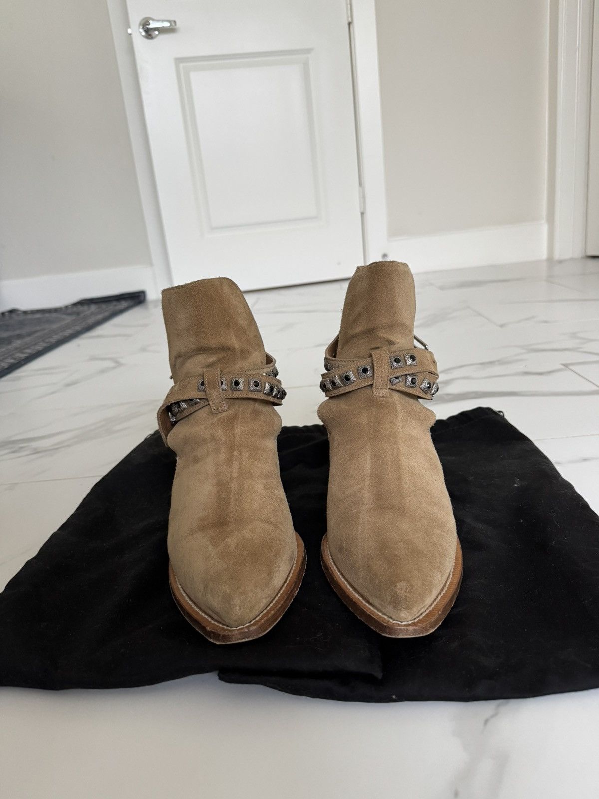 Amiri Tan Suede Jodhpur Conch Boots Size US 9 / EU 42 - 4 Thumbnail