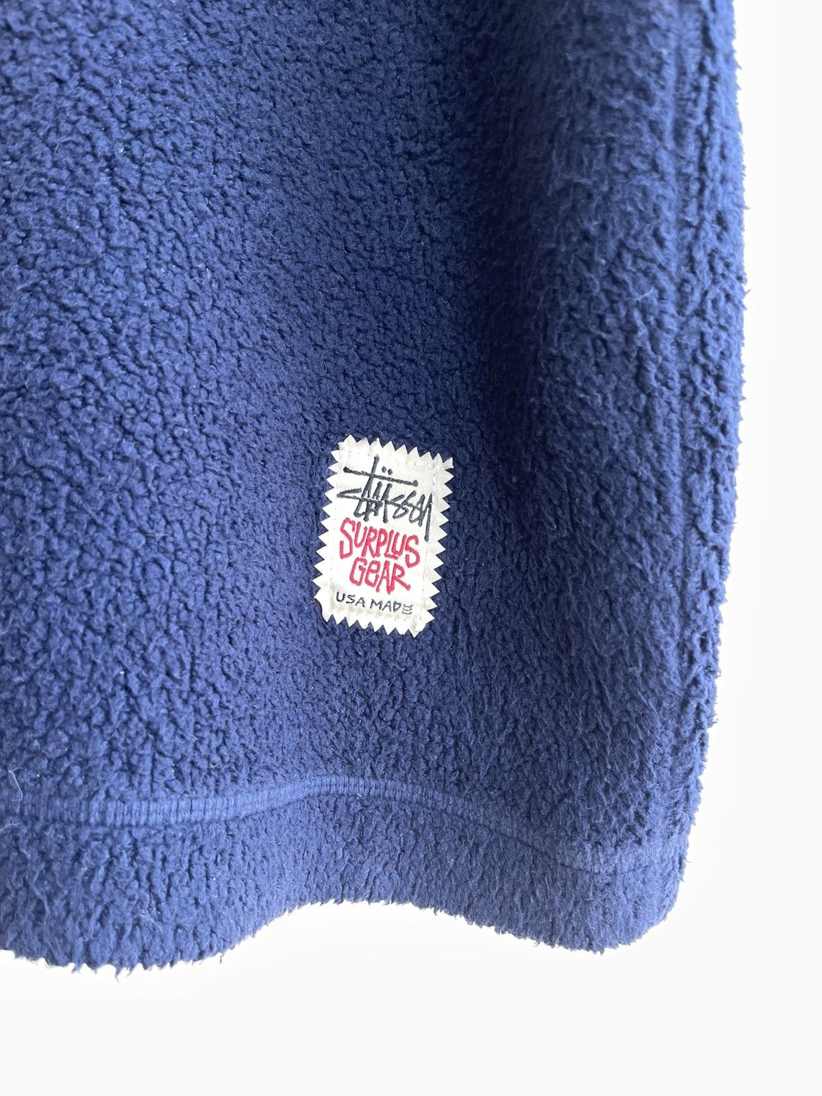 Stussy Surplus Gear VNeck Cotton Fleece Sherpa Vest Vintage 80s 90s Size US L / EU 52-54 / 3 - 8 Thumbnail
