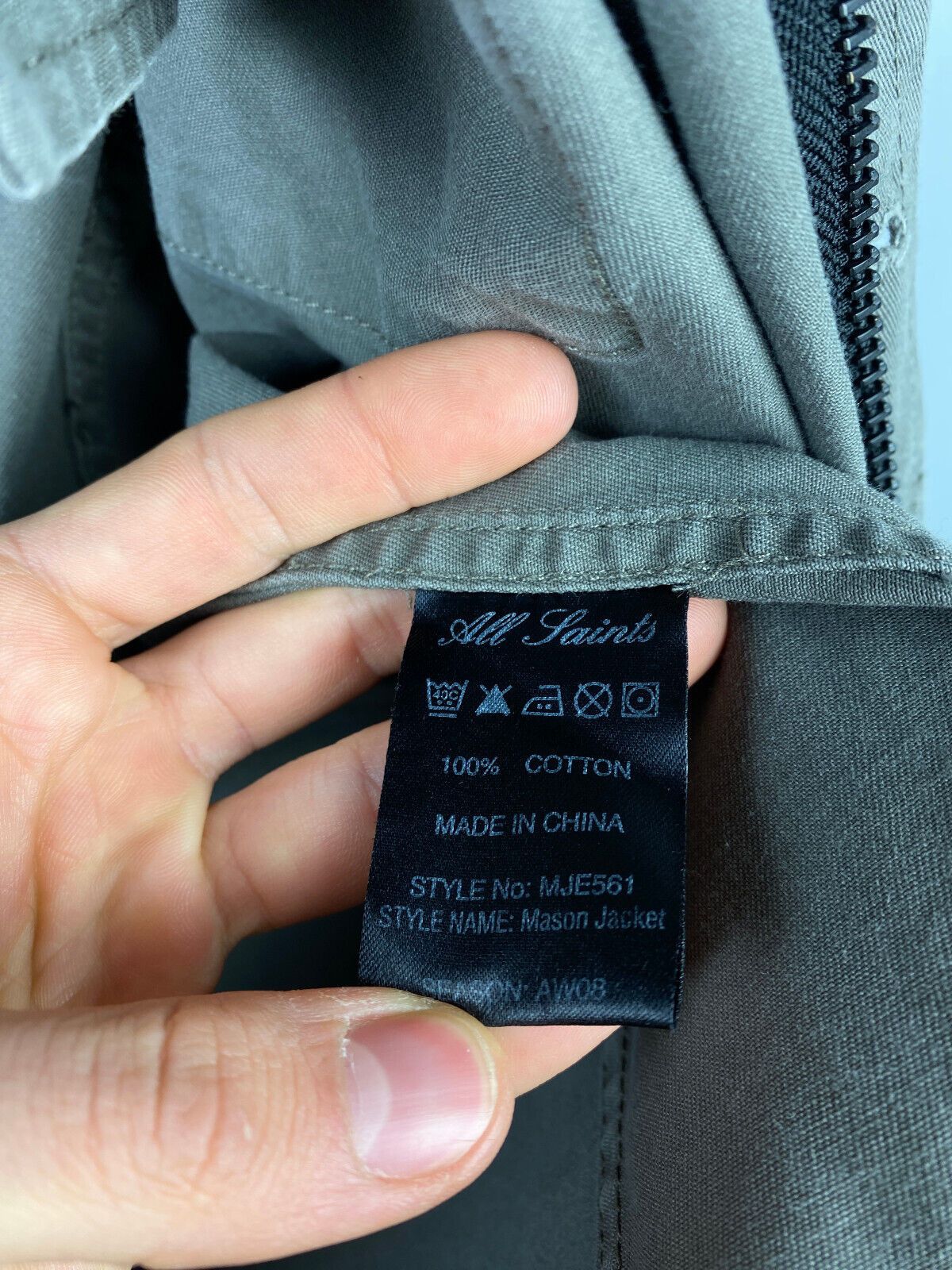 Allsaints All Saints Mens Garment Dyed Mason Overshirt Jacket Size US M / EU 48-50 / 2 - 14 Thumbnail