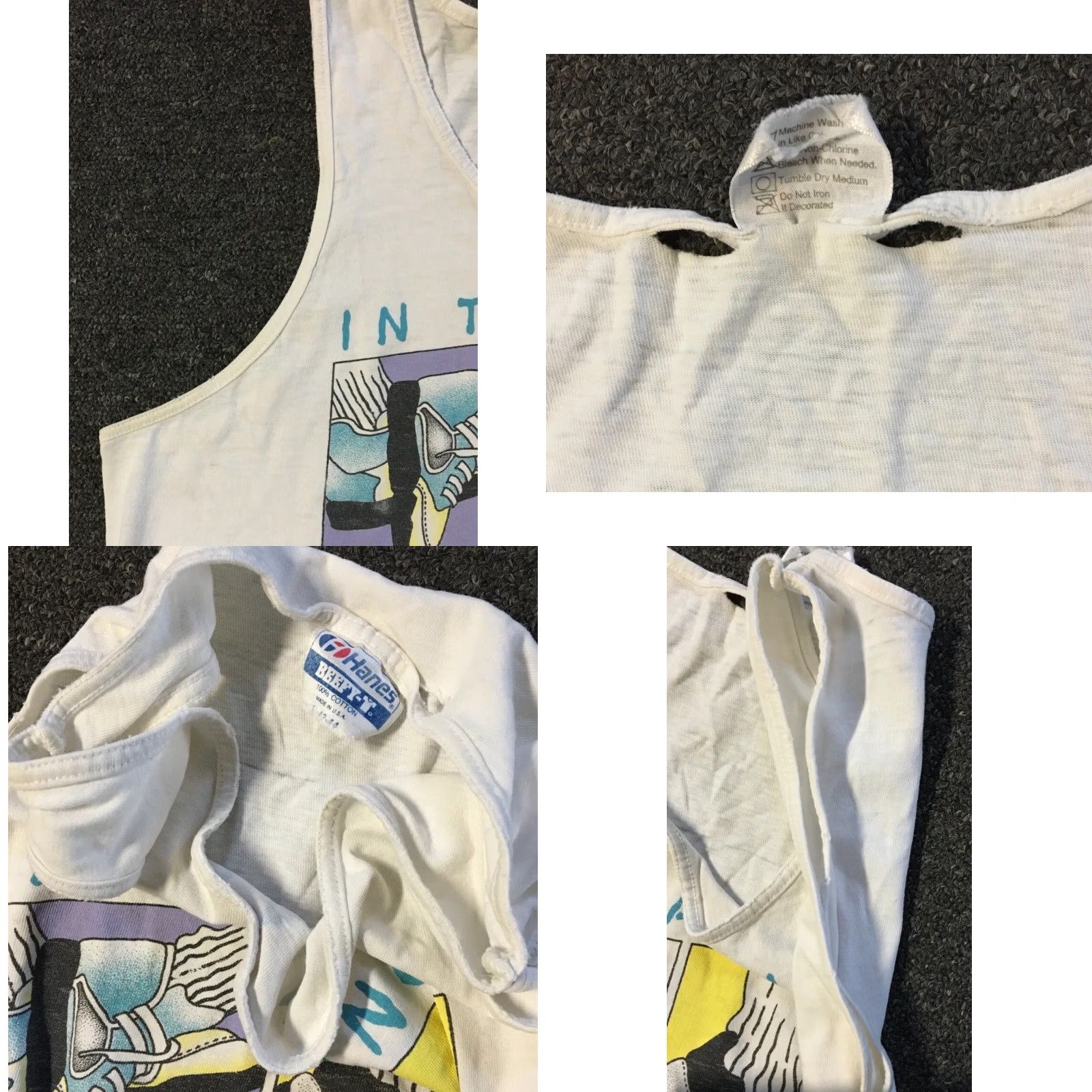 Vintage VINTAGE Honolulu Marathon Tank Top M White 90s Distressed Bar Grunge Beach Surf Hawaii USA Mens T-Shirt Sleeveless Size US M / EU 48-50 / 2 - 8 Thumbnail