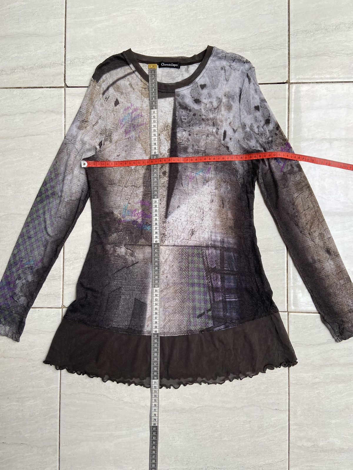 Designer × Japanese Brand CHAMOIS DEPO Motive T-shirt Size US XXS / EU 40 - 2 Thumbnail