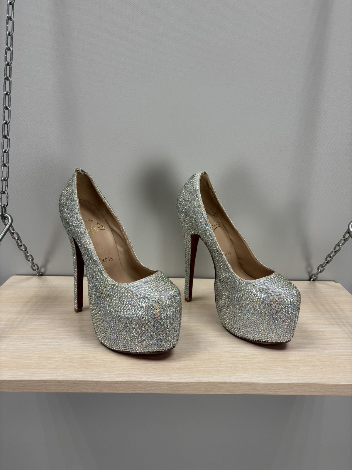 Christian Louboutin Womens heels Christian Louboutin Size 36 Color Gray Size US 6 / IT 36 - 2 Thumbnail