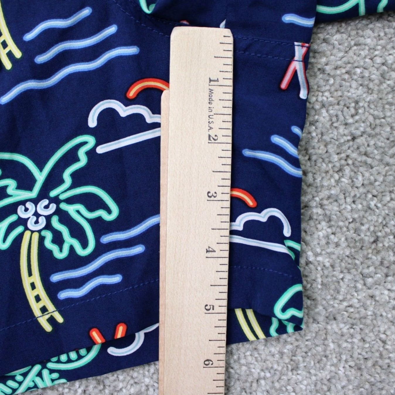Chubbies Chubbies Swim Trunks Men Small Blue Lined Neon Palm Tree Flamingos w/5.5" inseam Size US 29 - 4 Thumbnail