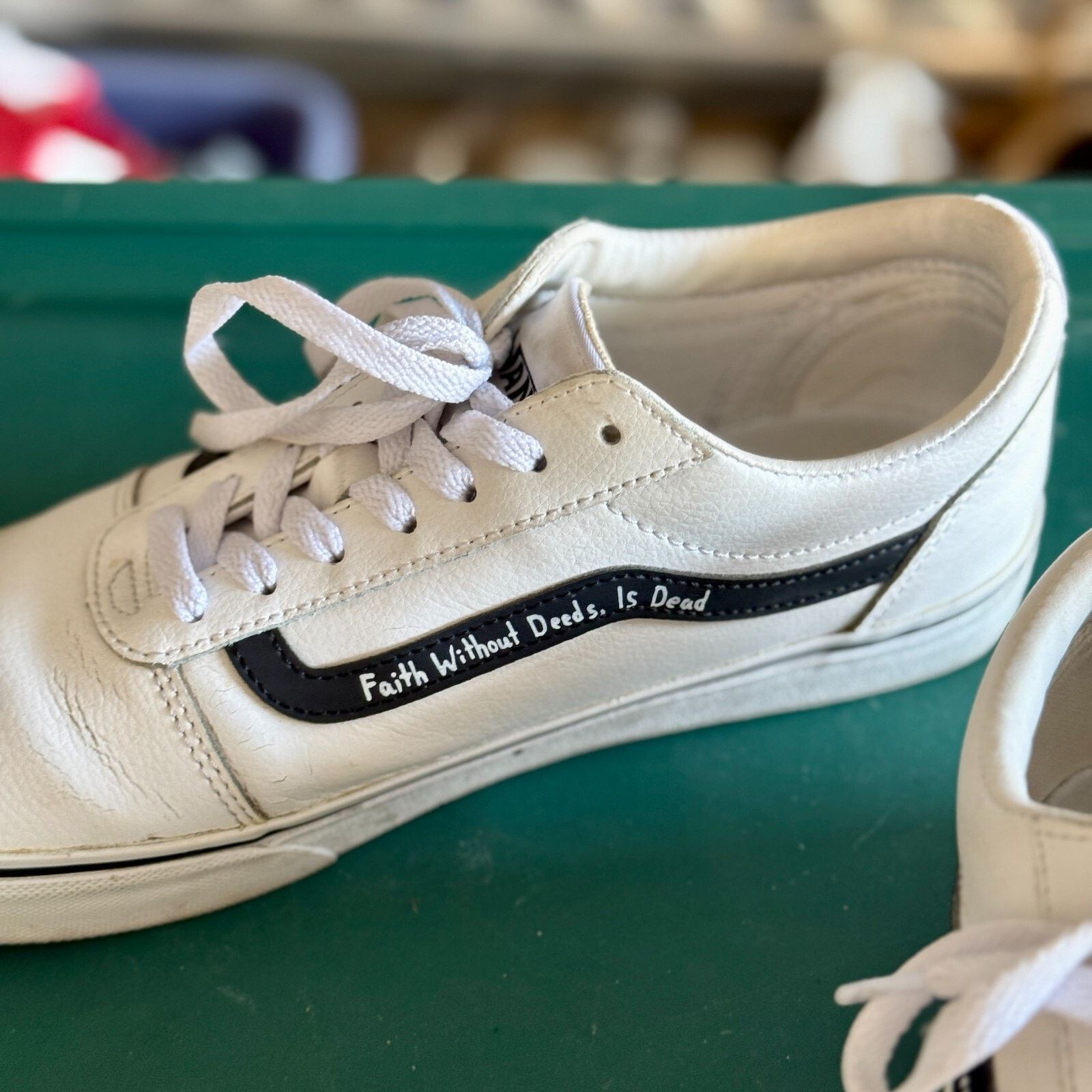 Vans Vans Old Skool Leather Stripe Men’s Size 9.5 Custom Size US 9.5 / EU 42-43 - 2 Thumbnail