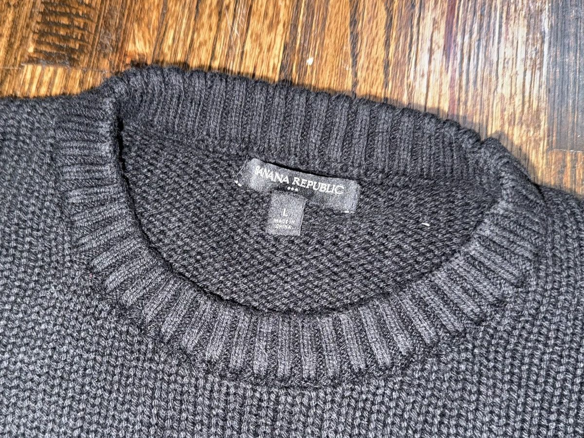 Banana Republic Banana Republic Italian Yarn Black Knit Sweater Sz Large Size US L / EU 52-54 / 3 - 2 Thumbnail
