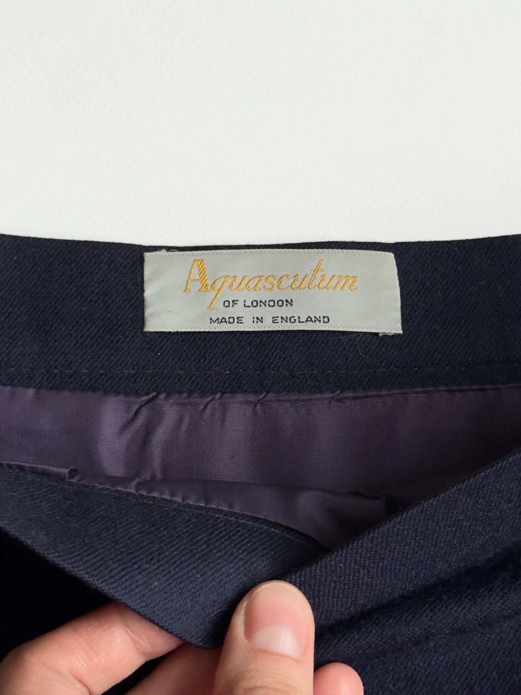 Aquascutum Women's Vintage Aquascutum Wool A-line Mid Skirt M-L Size 32" / US 10 / IT 46 - 3 Thumbnail