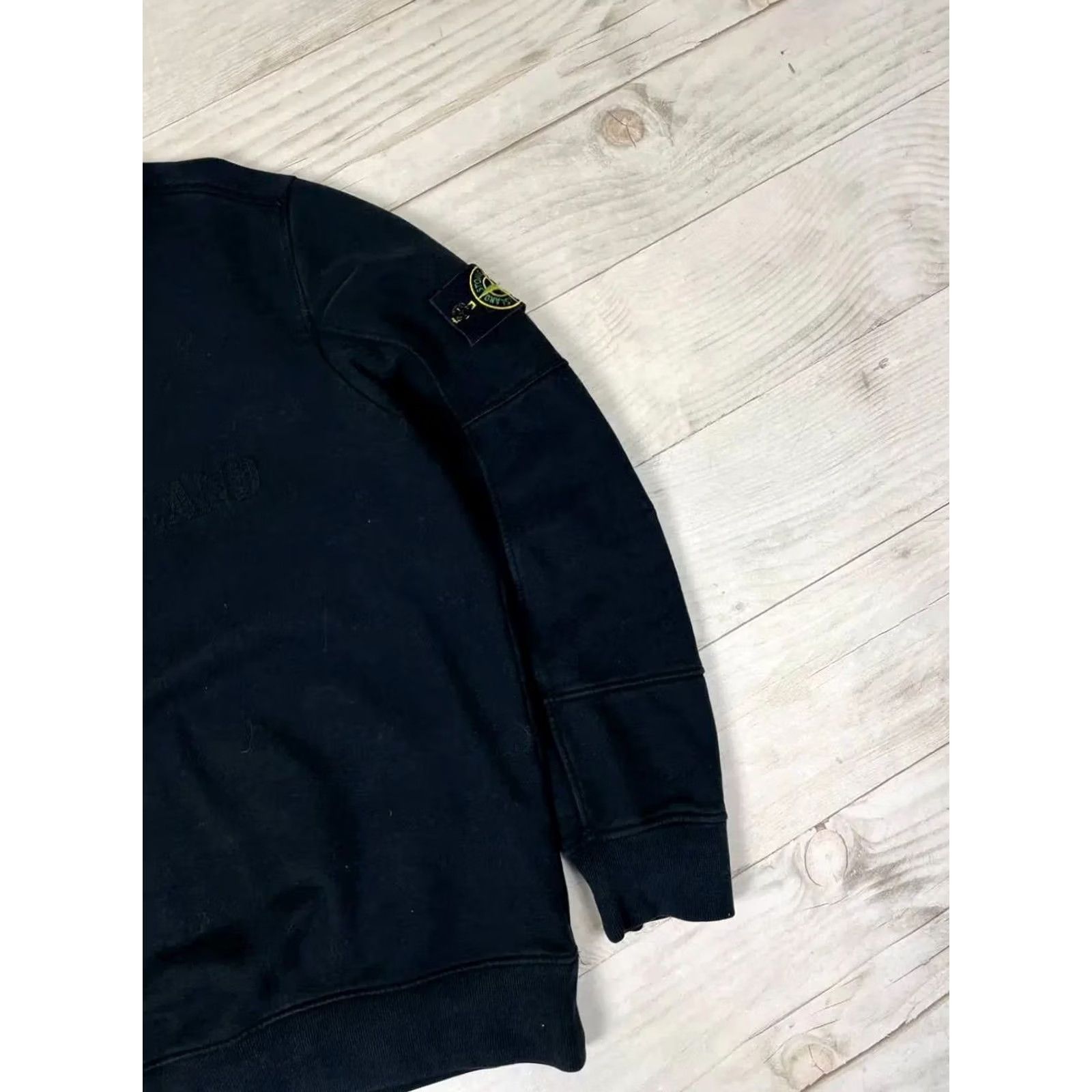 Stone Island Stone Island Sweatshirt Men L Black Garment Dyed Intarsia Logo Crew Neck Pullover Size L Color Black Logo Detail 90s? Size US L / EU 52-54 / 3 - 6 Thumbnail