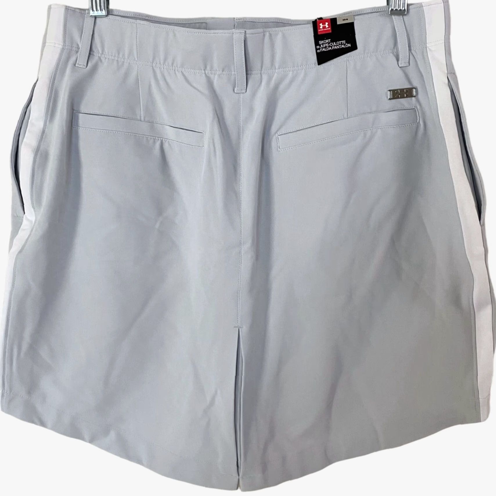 Under Armour Under Armour Woven Golf Skirt Gray White Women's M Athletic Activewear New Skort Short Pockets Elastic Waist Lined Stretch All Seasons Size 32" / US 10 / IT 46 - 4 Thumbnail