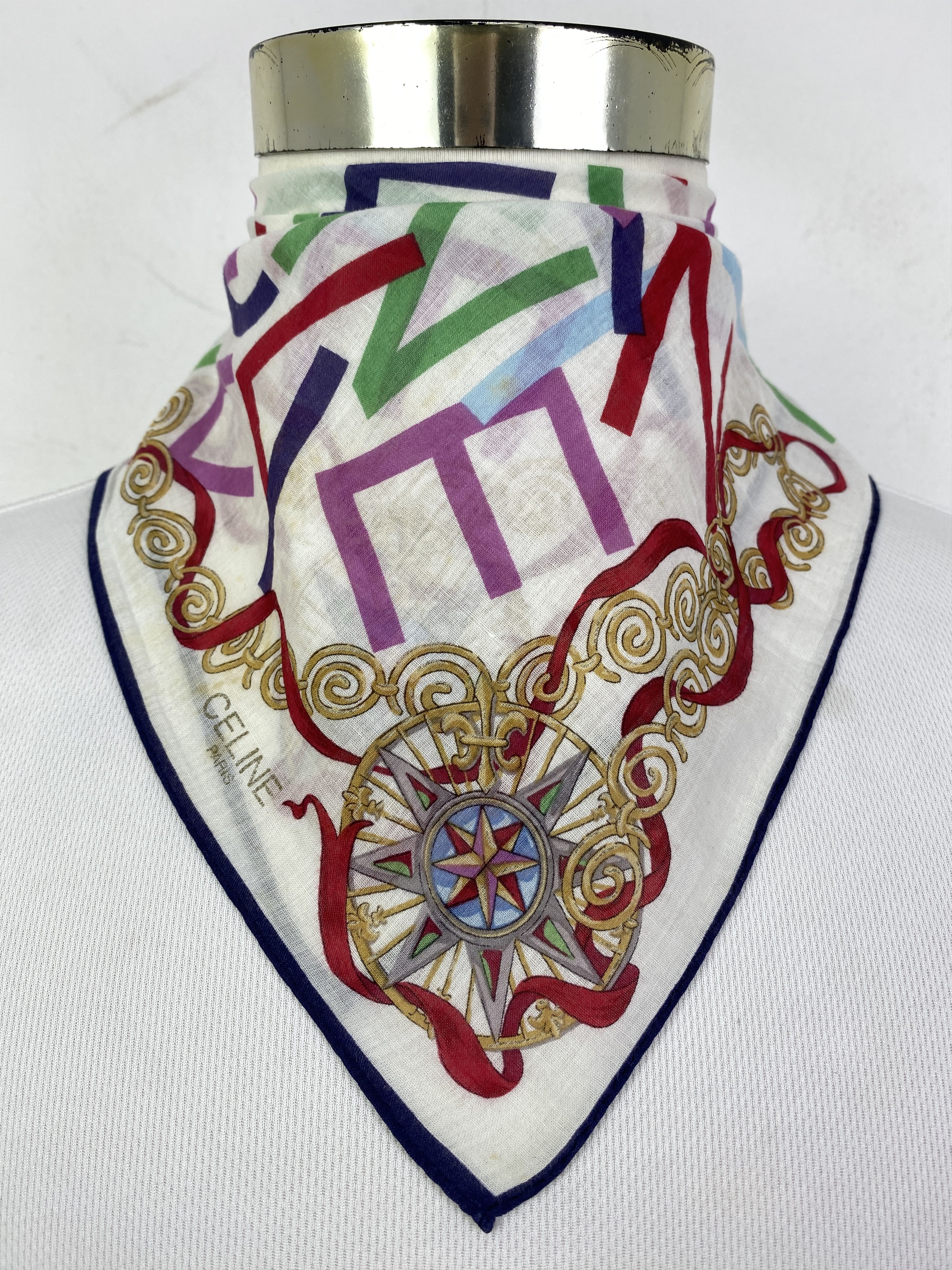 Celine Celine Handkerchief / Neckerchief / Bandana HKC0951 Size ONE SIZE - 1 Thumbnail