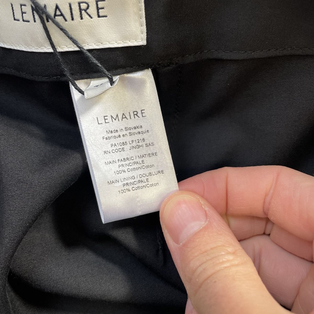 Lemaire S/S 24 Black ‘Belted Carrot Trousers’ Size US 34 / EU 50 - 5 Thumbnail